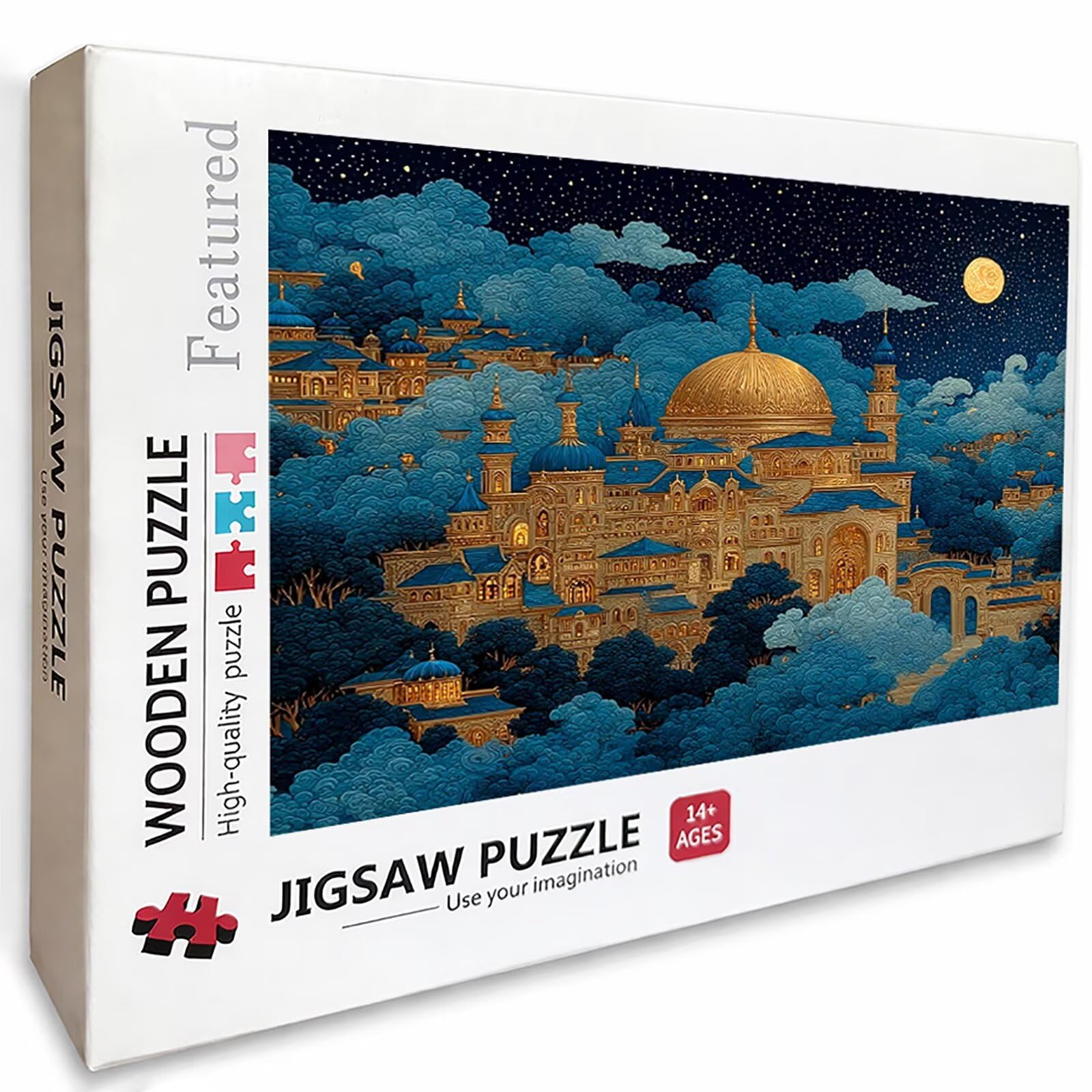 Gwiaździste niebo Puzzle 6000 sztuk dla dorosłych, drewniane puzzle z pudełkiem 179 x 105 cm, pomysł na prezent dla kobiet, zabawne gry rodzinne, gry wyzwania, wykwintne pudełko na prezent