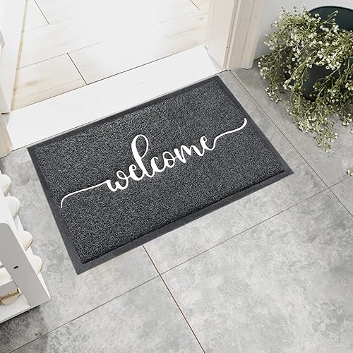 Miniatura 2 de AAZZKANG Tapete de bienvenida antideslizante para exteriores, atrapa rápidamente la suciedad, fácil de limpiar, para puerta delantera, interiores,