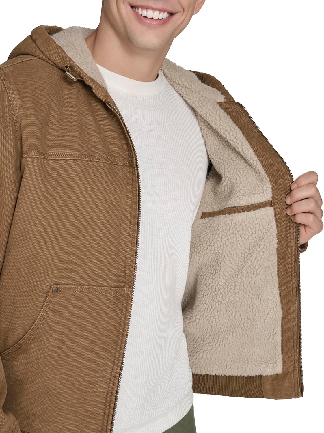 Levi's Men's Workwear Cotton Canvas Hooded Bomber Jacket (Regular & Big & Tall Sizes) - Image 5