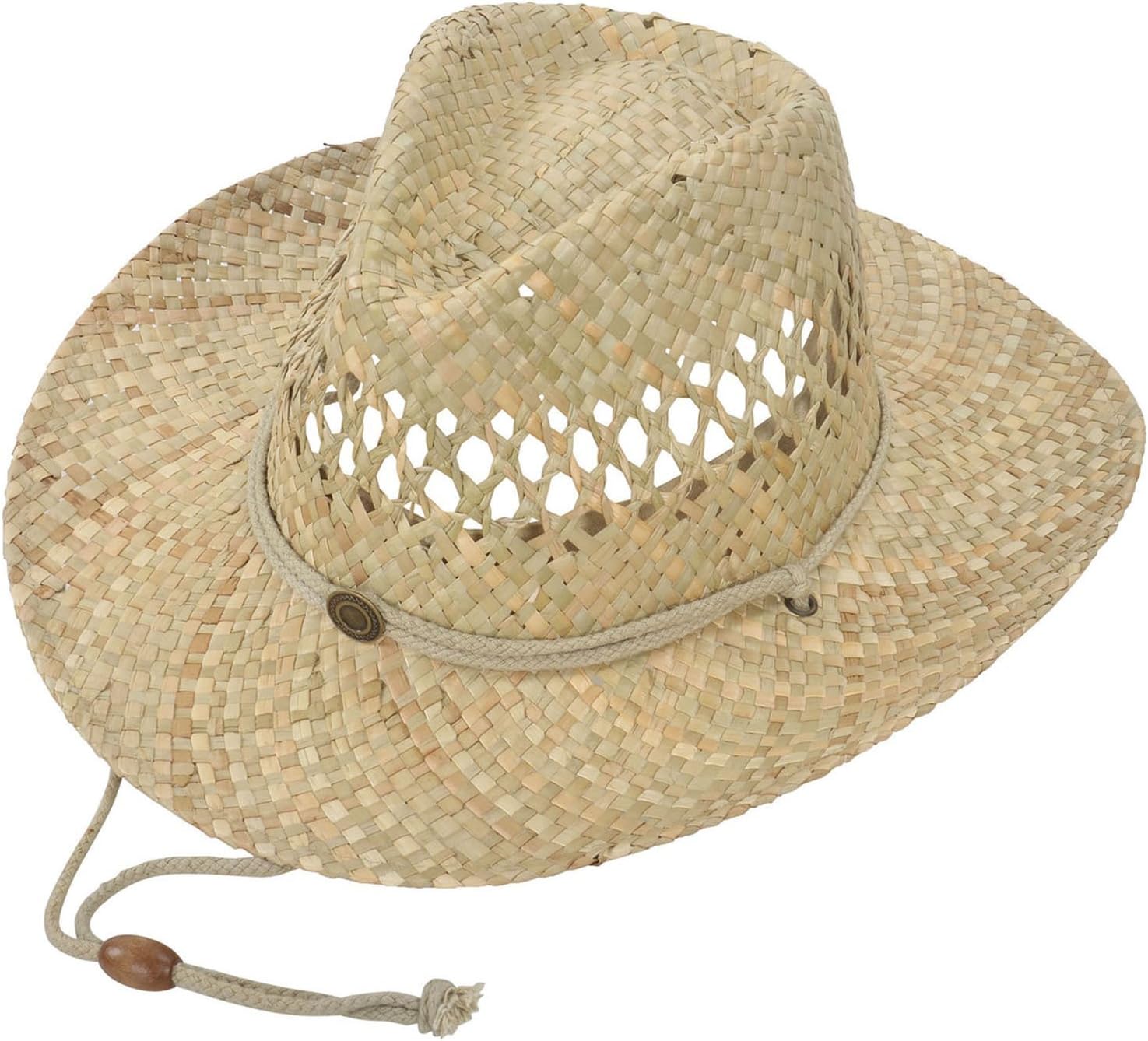 Summer Cool Straw Western Cowboy Sun Hats for Men & Women Shapeable Brim, One size fits most