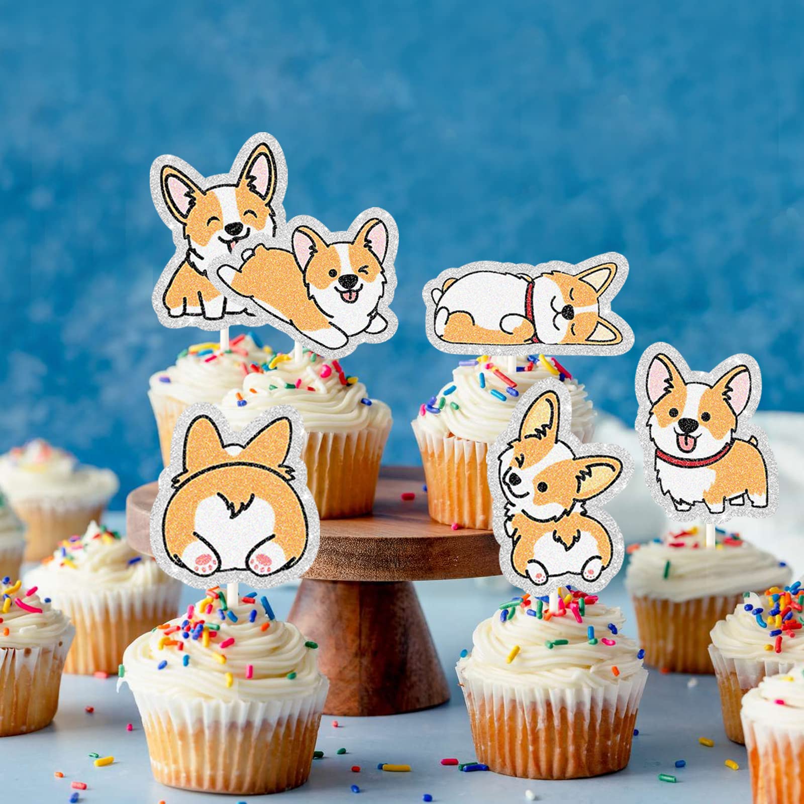 Corgi Cupcake-Topper – Niedlicher Hund, Perfekt Für Geburtstagsparty-Deko & Kuchenverzierung