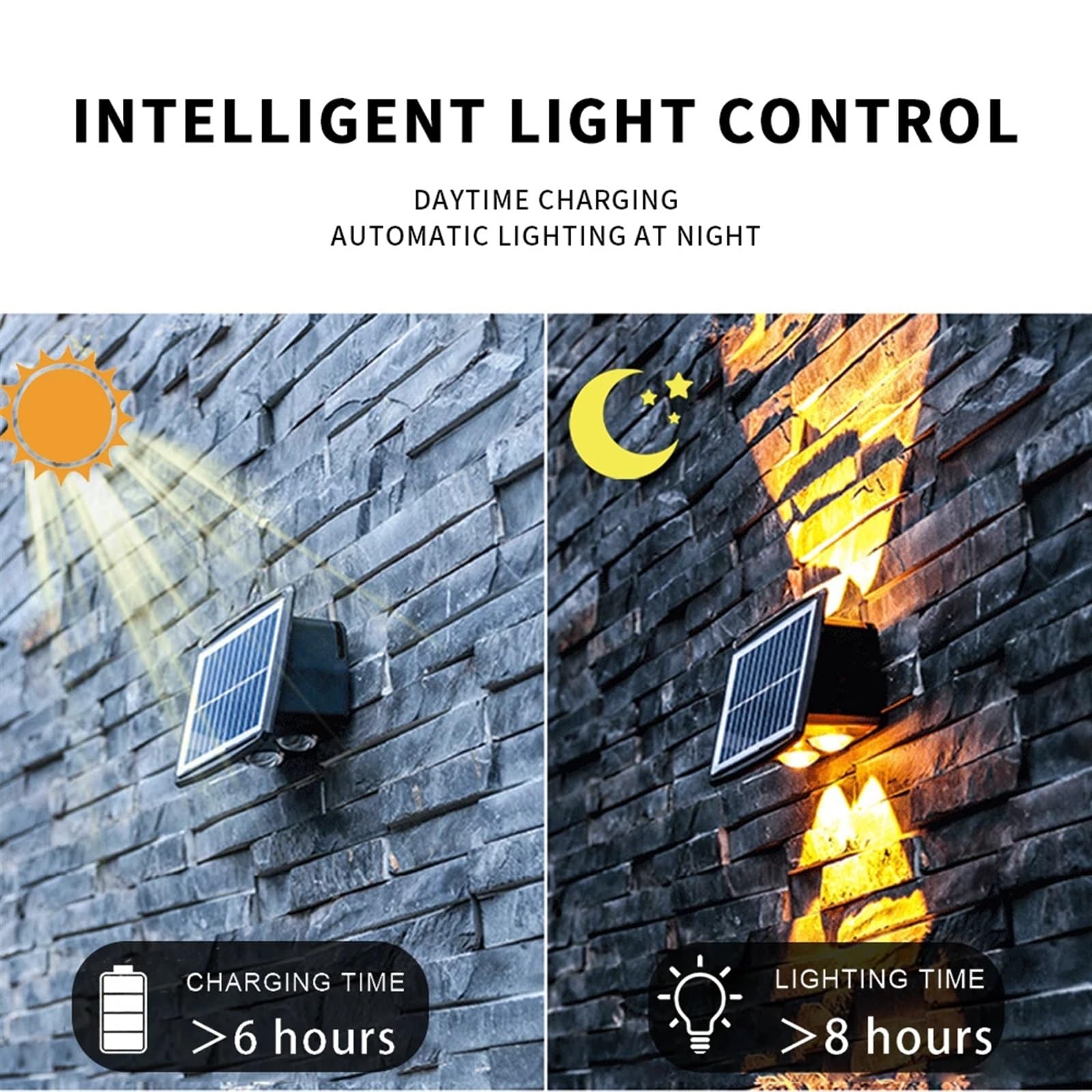 Zewnętrzna lampa solarna Led Lampa odblaskowa Wall Washer Potężna słoneczna lampa ścienna 1 sztuka, SAGESWA, 4led
