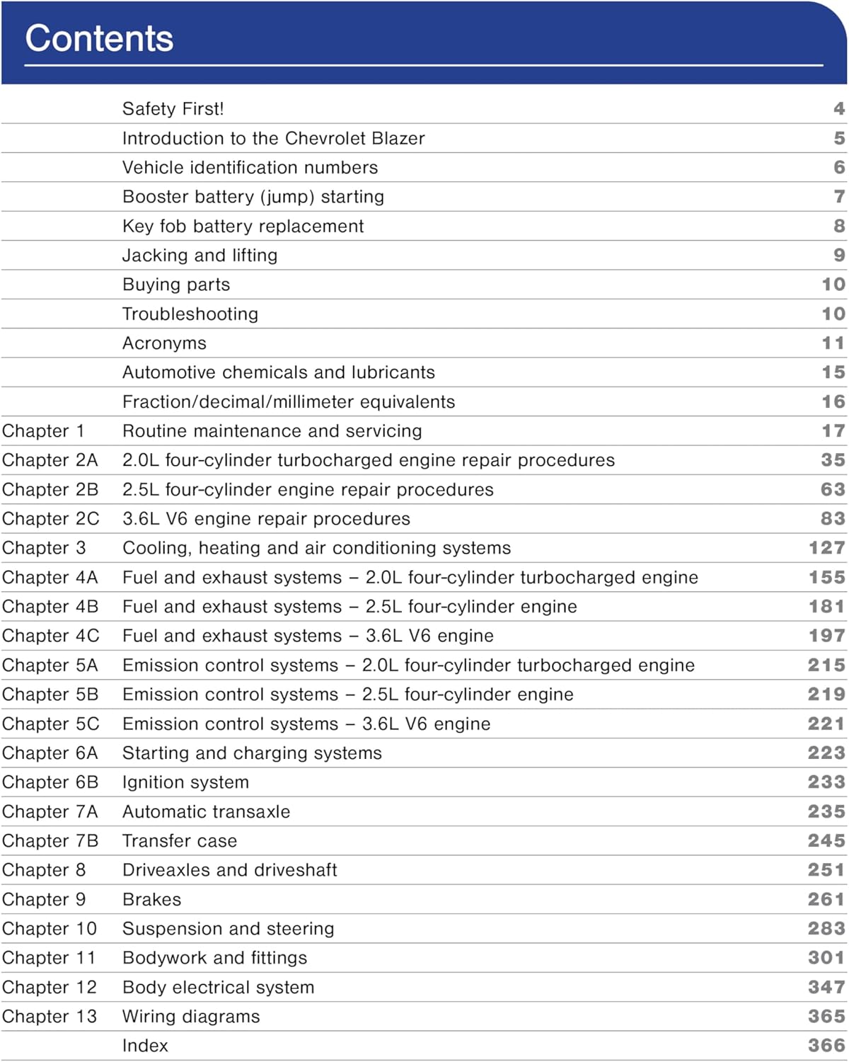 Haynes Compatible for Chevrolet Blazer (2019–2024) Repair Manual: Covers 2.0L Turbo, 2.5L & 3.6L Gas Engines – Maintenance, Repair & Wiring Diagrams