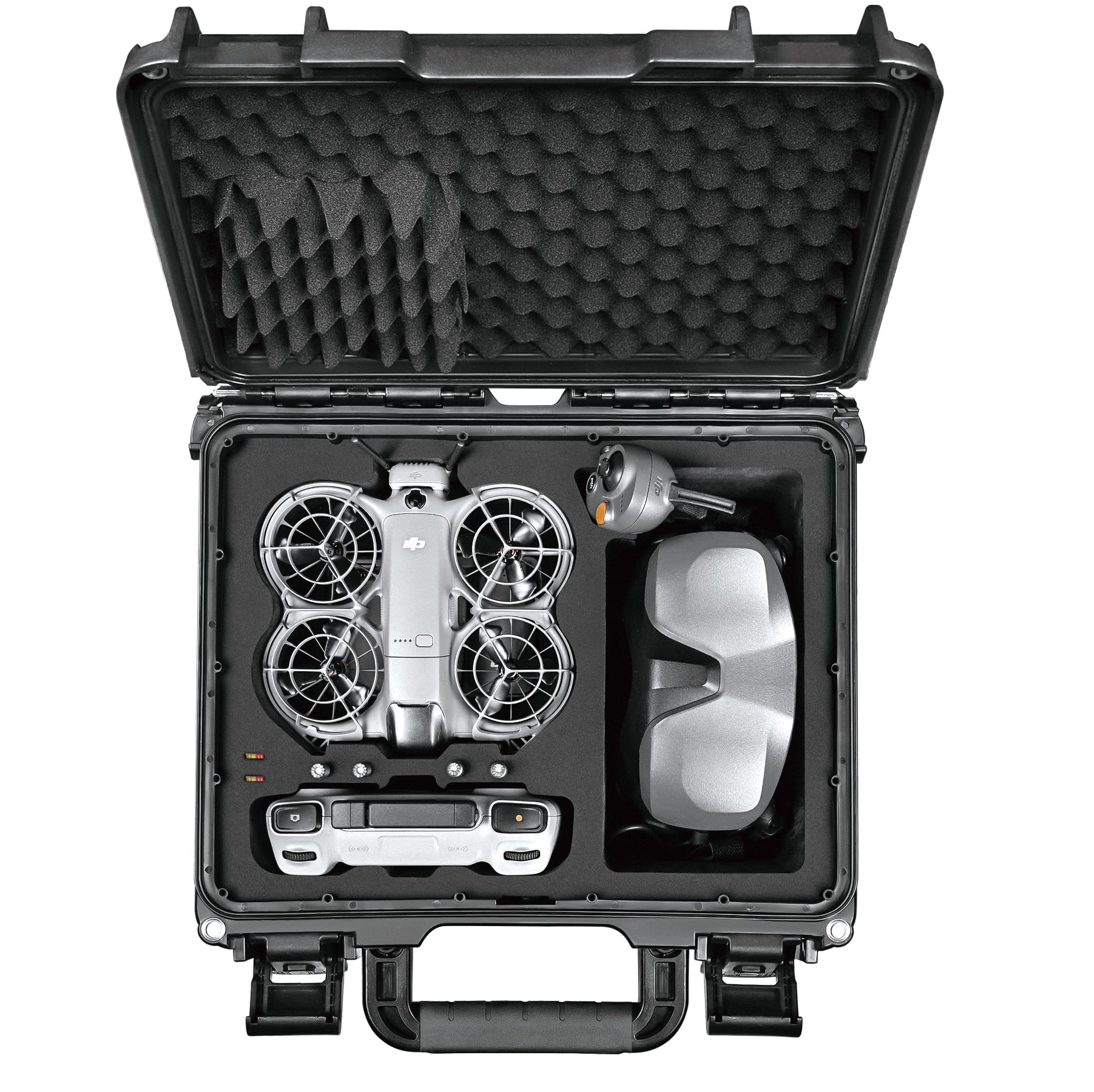 Lekufee Wodoodporna Twarda Obudowa do dronów DJI Neo 2, Fly More Combo, DJI RC 2/N3,Goggles N3/3, RC Motion 3 i akcesoriów (tylko obudowa)