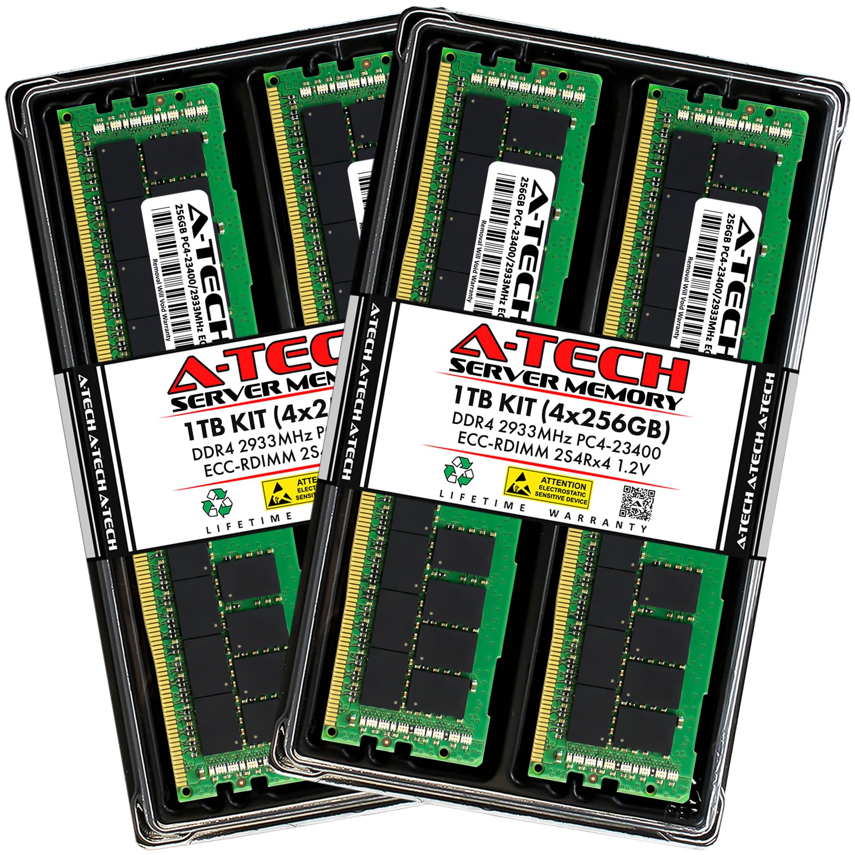 A-Tech 64GB Kit (2x32GB) DDR4 2666MHz PC4-21300 ECC RDIMM 2Rx4 Dual Rank 1.2V ECC Registered DIMM 288-Pin Server & Workstation RAM Memory Upgrade Modules (A-Tech Enterprise Series) — view 70