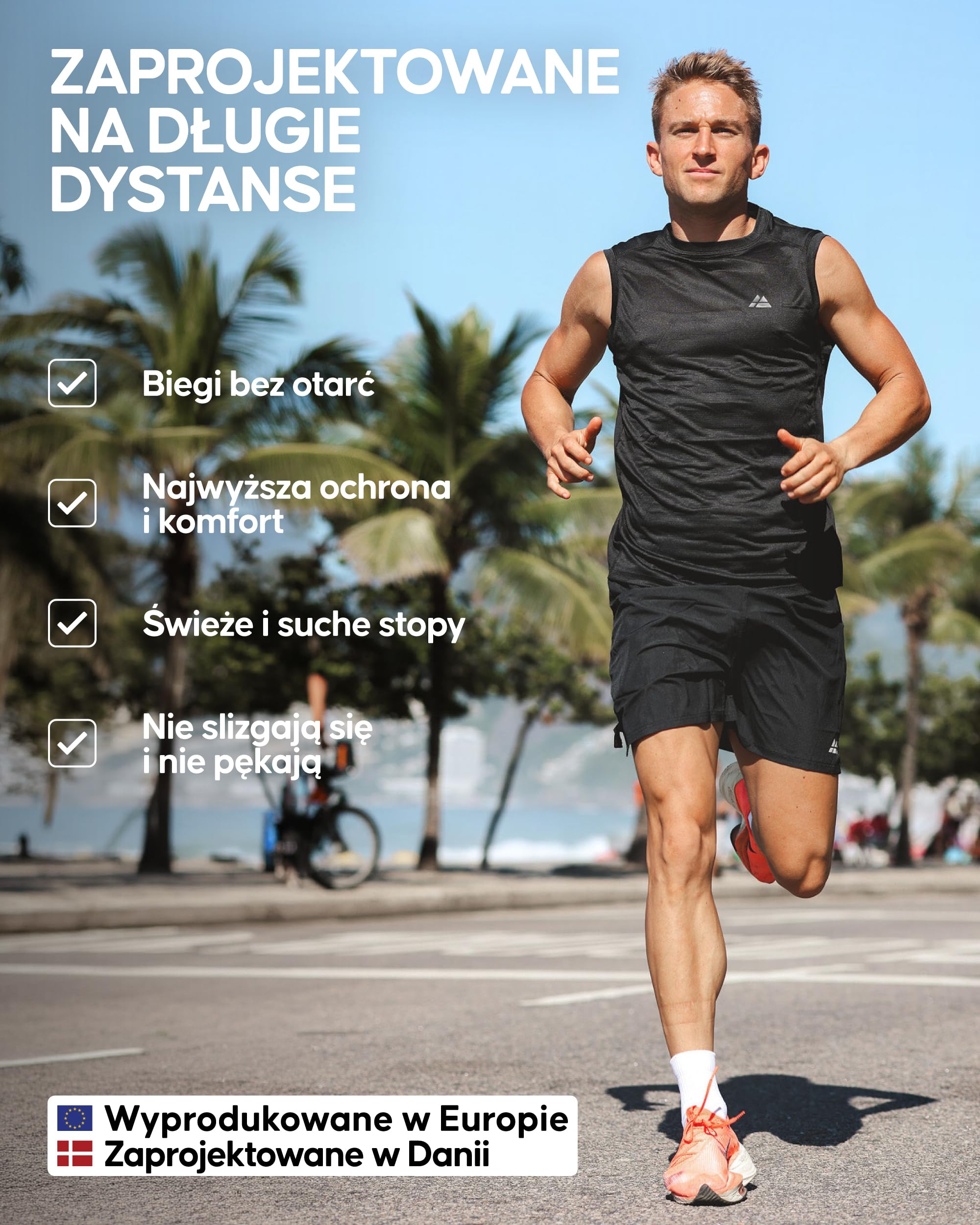 DANISH ENDURANCE Skarpety do Biegania, 5-Pak, Czarny/Szary, 35-38 | Skarpety do biegania na długie dystanse, amortyzowane, przeciw obtarciom, do maratonów i treningów, Unisex