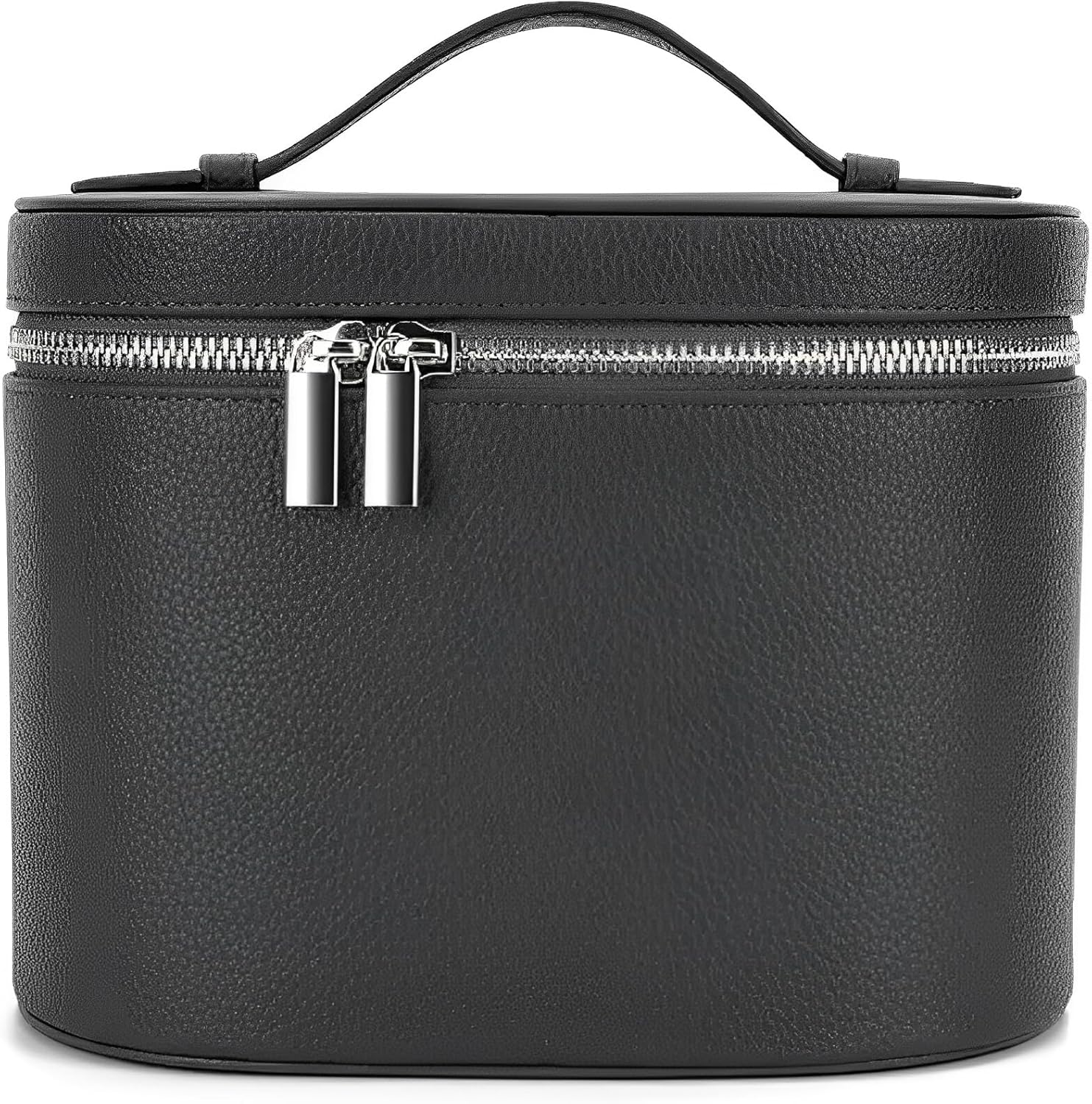 Upgrade Makeup Bag Travel Toiletry Bag Portable Cosmetic Makeup Organizer Bag Detachable Compartments(Black-dark and sophisticated style)