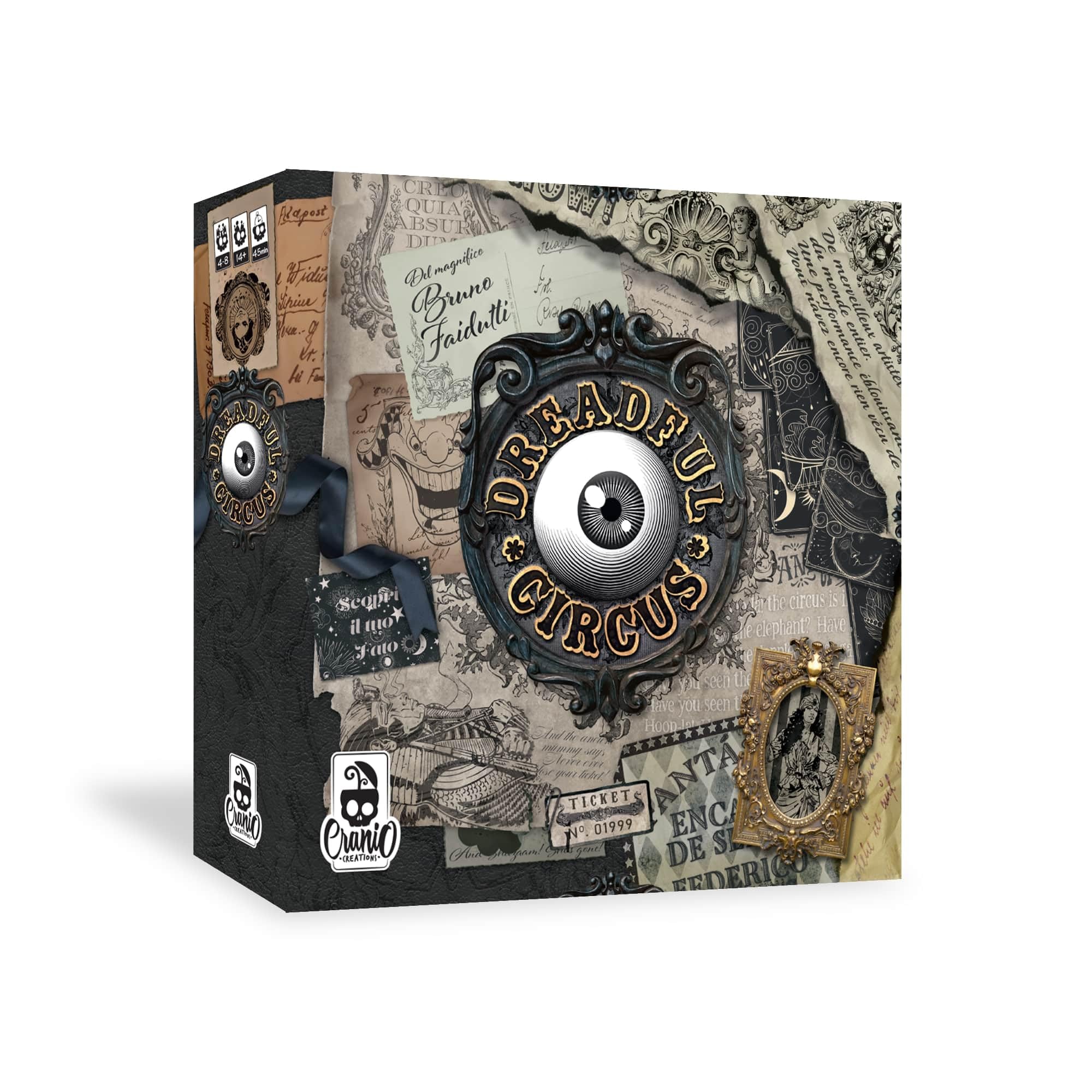 Cranio Creations – Dreadful Circus: Brettspiel Für 4–8 Spieler, Ab 14 Jahre, Italienische Ausgabe