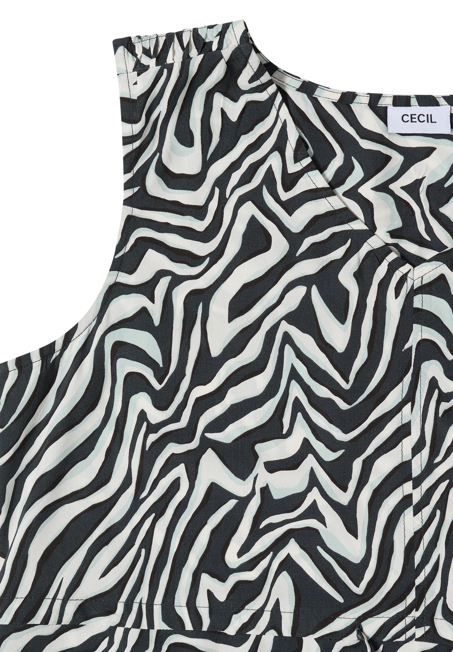Cecil 1409212 Robe midi avec col en V et imprimé zèbre Femme (Lot de 1)