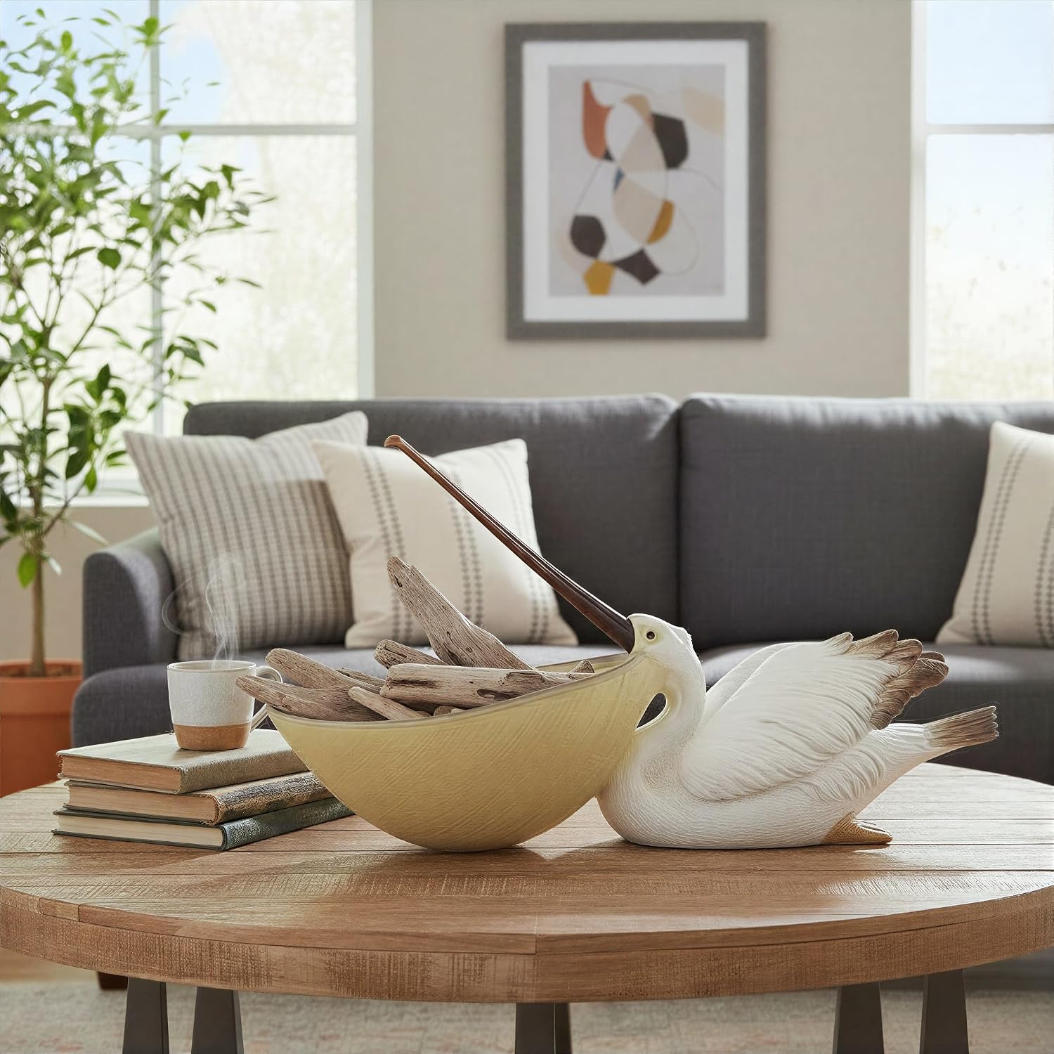Creative Co-Op Decorative Resin Pelican Container