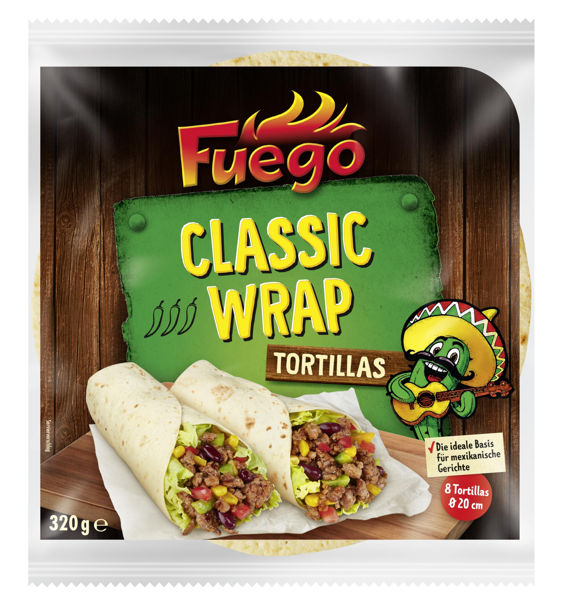 Fuego Tortilla Classic 20cm, 8 Stück, 320 g