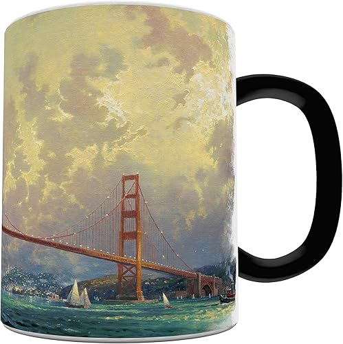 Miniatura 6 de Morphing Mugs Thomas Kinkade  San Francisco  Golden Gate Bridge  California USA  Una taza de cerámica sensible al calor que cambia de color  Imagen