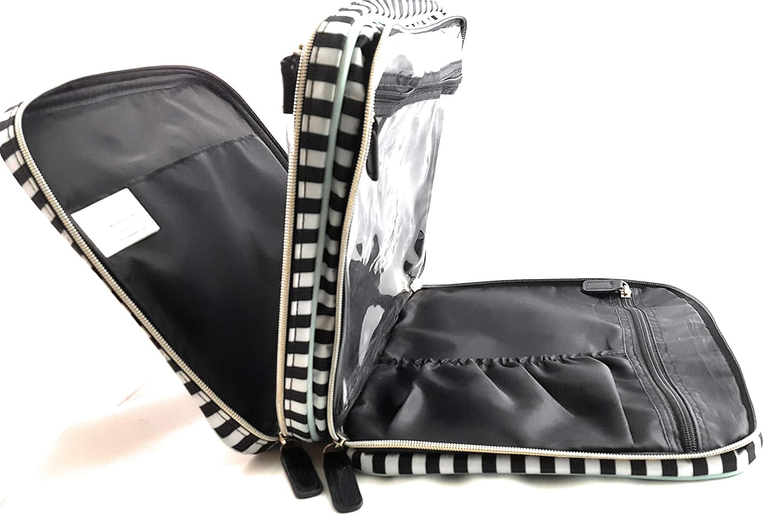 me & my BIG ideas Storage Case - The Happy Planner Scrapbooking Supplies - Black & White Stripe - Holds Your Planner & Accessories - Zippered Bag with Handle & 2 Removable Pouches - 12 x 10.5 x 4 in.