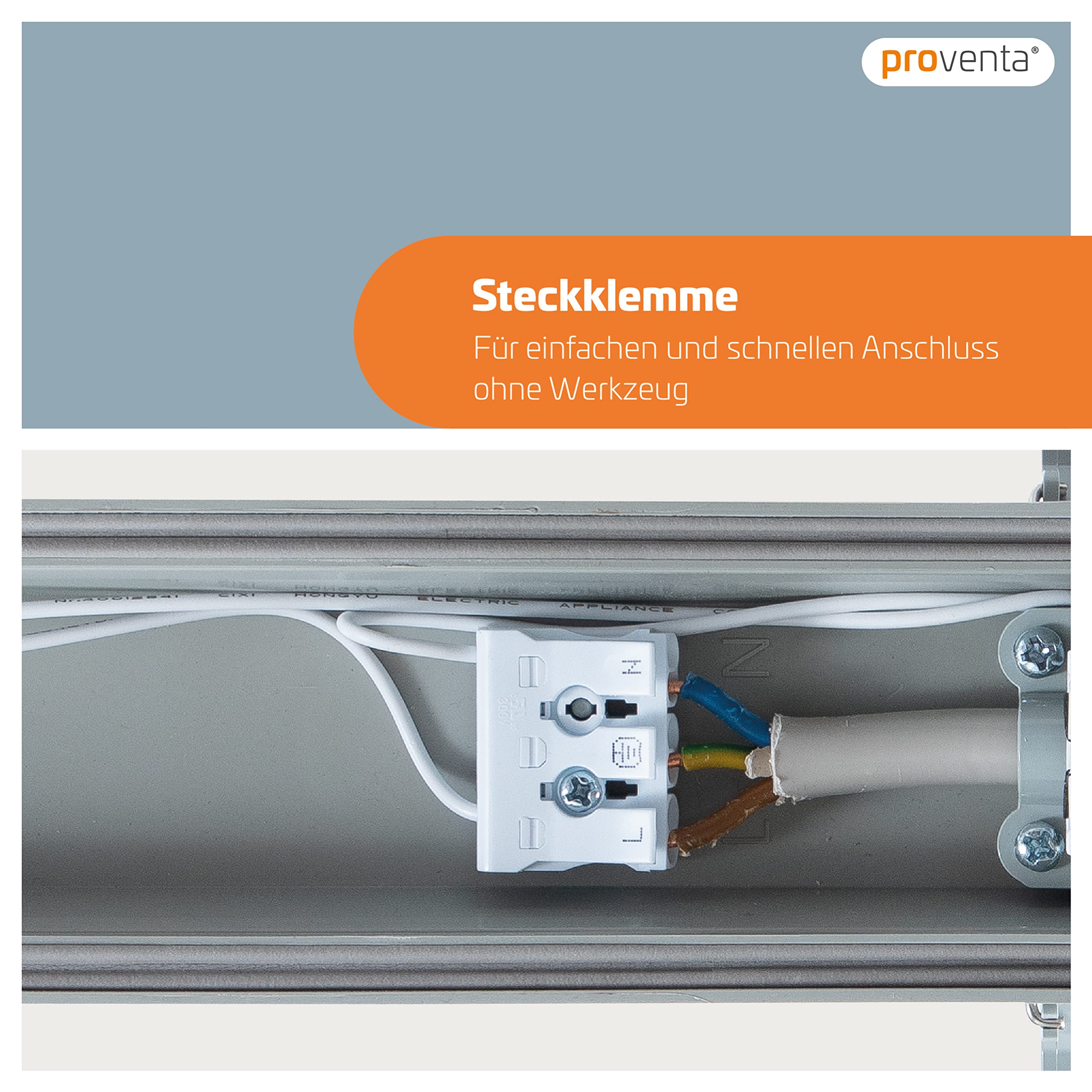 Proventa LED-Feuchtraumleuchte 120cm 36W 2x Röhre G13 kaltweiss - 4x Sparpack