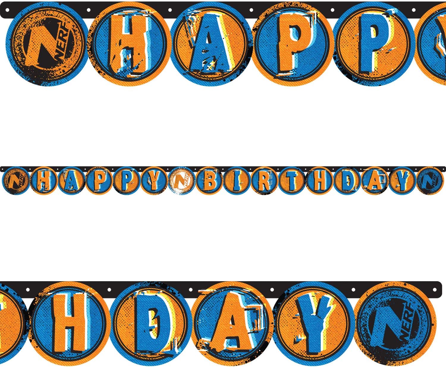 (PKT) Child Nerf Blast Happy Birthday Letter Banner