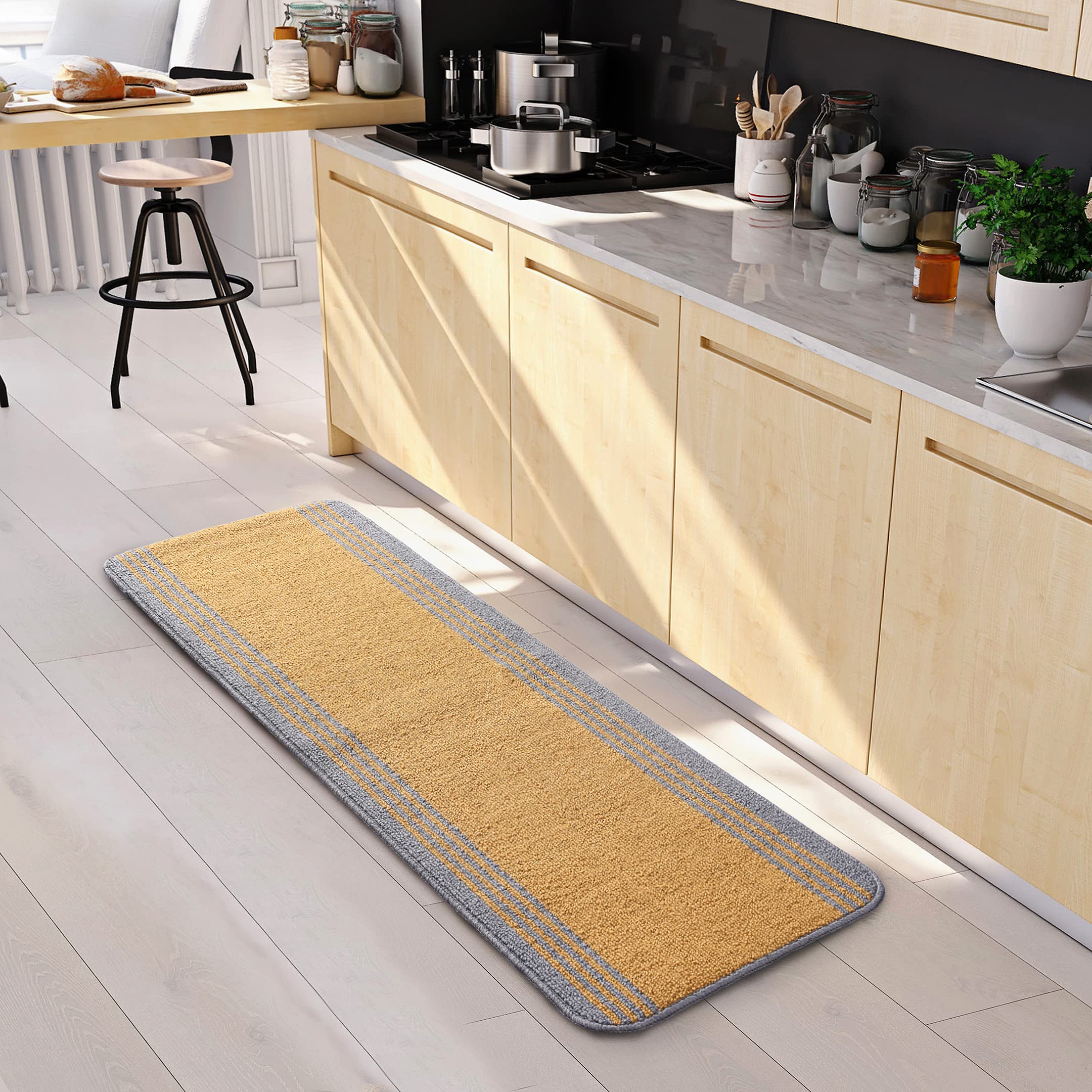 Saral Home Power Soft PP Yarn Durable & Washable Multipurpose Runner for Home/Kitchen/Living Area/Lobby/Office Entrance with Anti Skid Backing (Gold, 40 Cm X 180 Cm) (B0BNXH5S4B) Amazon Price History, Amazon Price Tracker