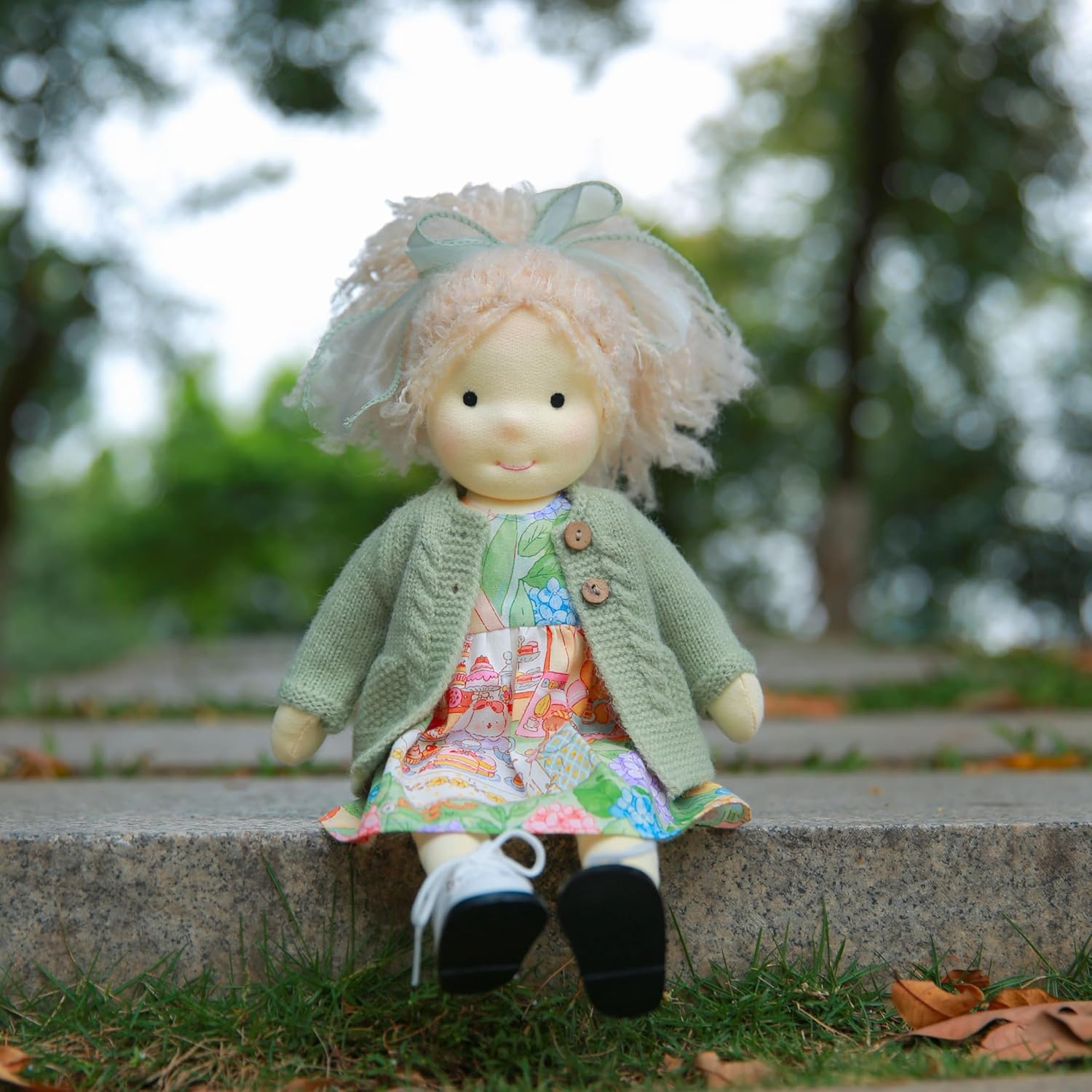 BlissfulPixie Handmade Waldorf Collect Rag Doll Birthday Present with Exquisite Box-Aaliyah 12"