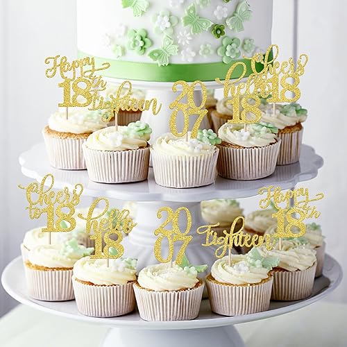 Miniatura 180 de Rsstarxi Paquete de 30 adornos para cupcakes de 15 cumpleaños con purpurina Mis Membrillo 15 desde 2010 Feliz 15º Cupcake Toppers Quince Cheers to