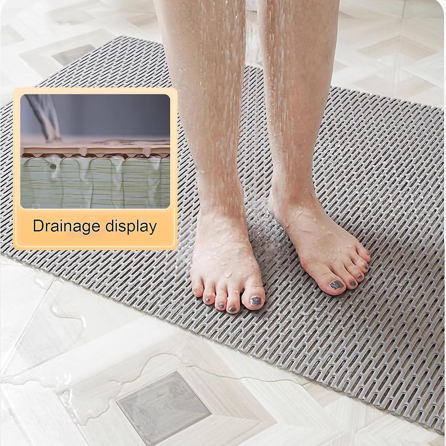 浴室ノンスリップPVC排水マット、商業防水ウェットエリアフロアマット、キッチンフロアマット、メッシュ中空ドアマット、ガレージ、スイミ