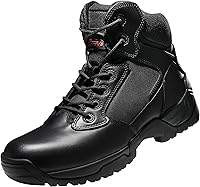 Vista 1 de NORTIV 8 - Botas tácticas de trabajo tipo militar para hombre, para senderismo, motociclismo y combate