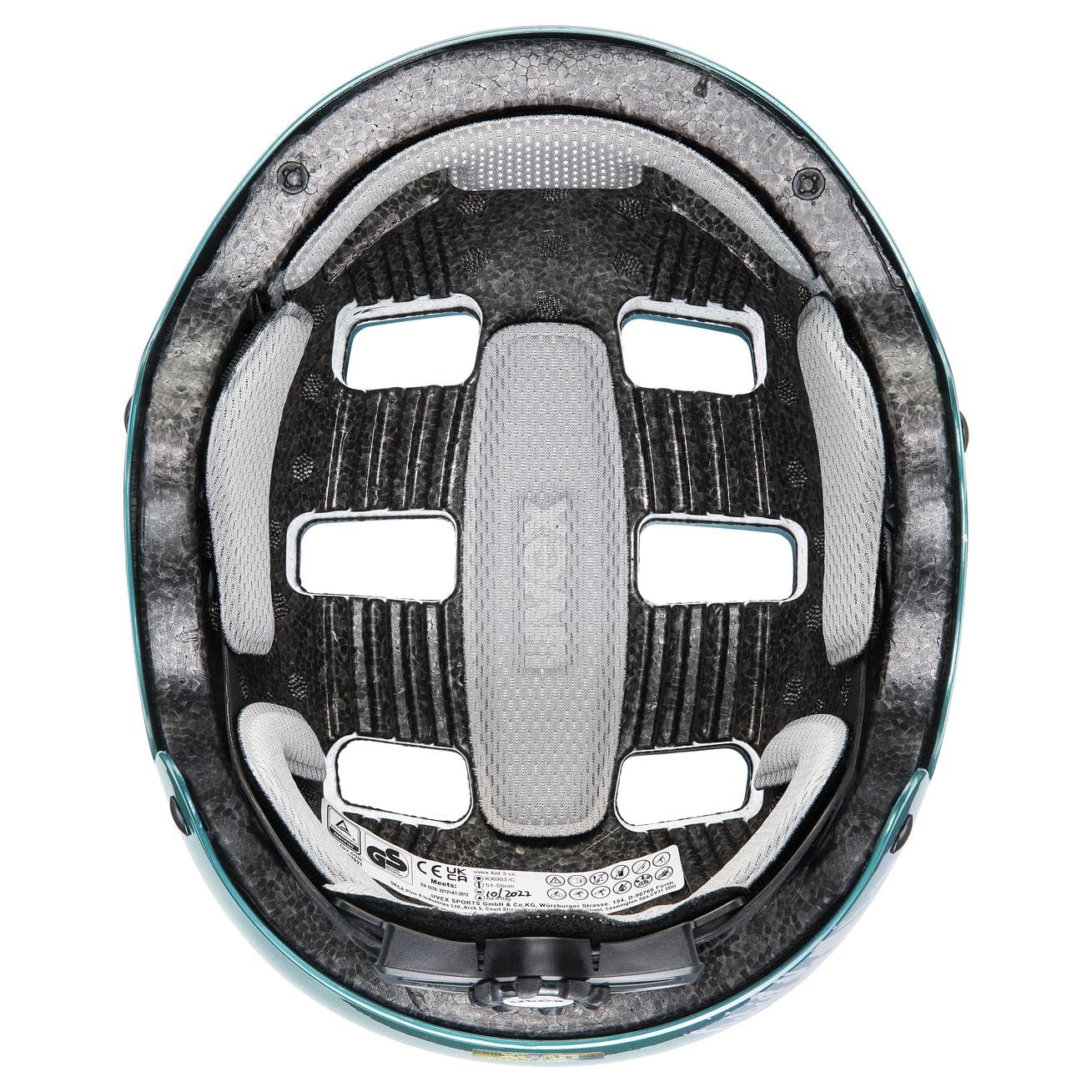 uvex Kid 3, Casco Infantil Robusto, Ajuste de Talla individualizado, ventilación optimizada