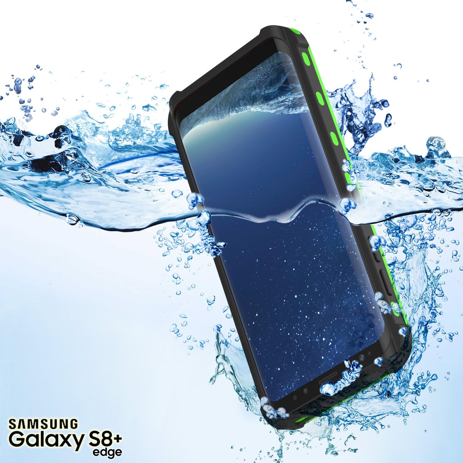 Galaxy S8 Plus Waterproof Case, Punkcase [Kickstud Series] [Slim Fit] [IP68 Certified] [Shockproof] [Dirtproof] [Snowproof] Armor Cover for Samsung Galaxy S8 Plus [Light Green]