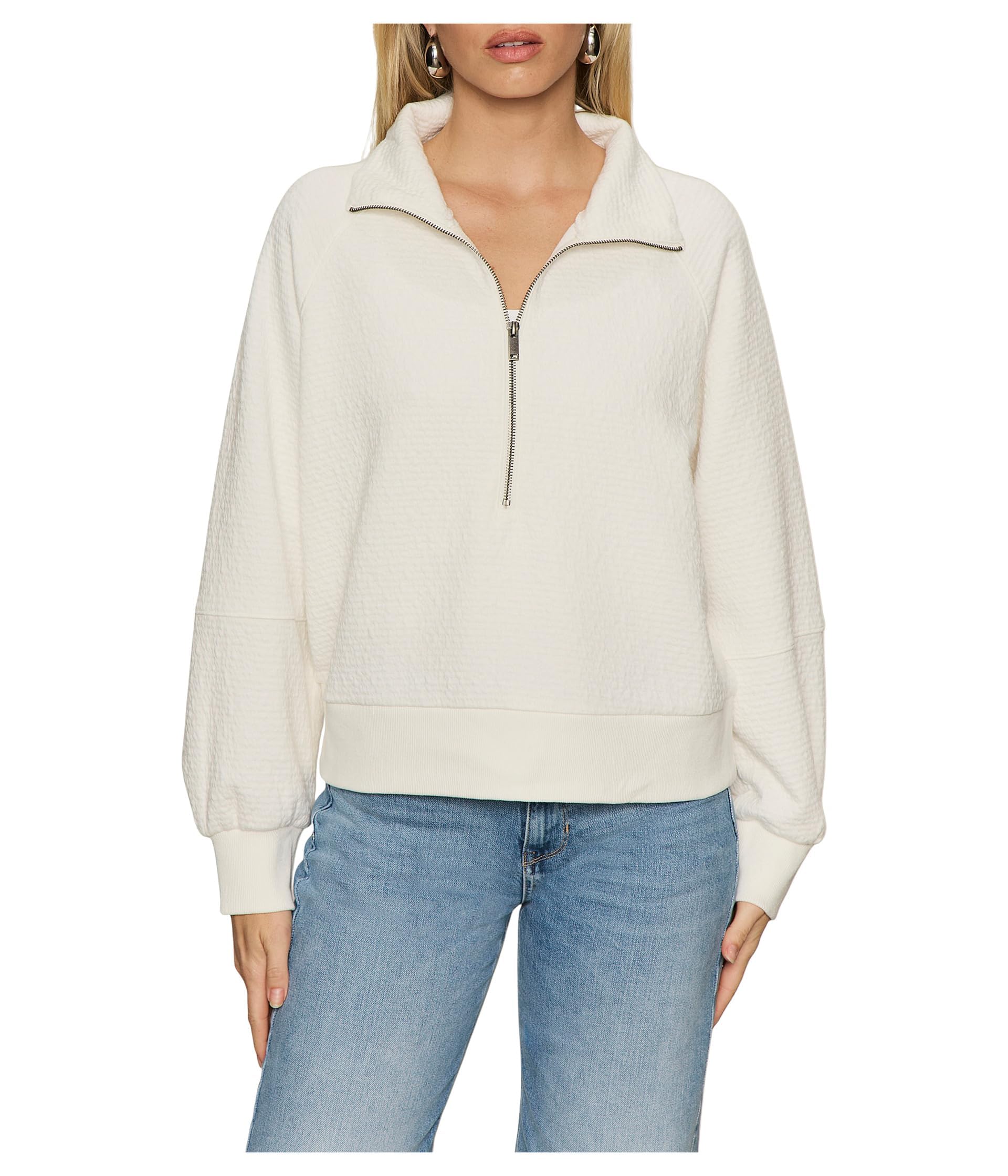 Sanctuary womens Textured Zip Up Popover