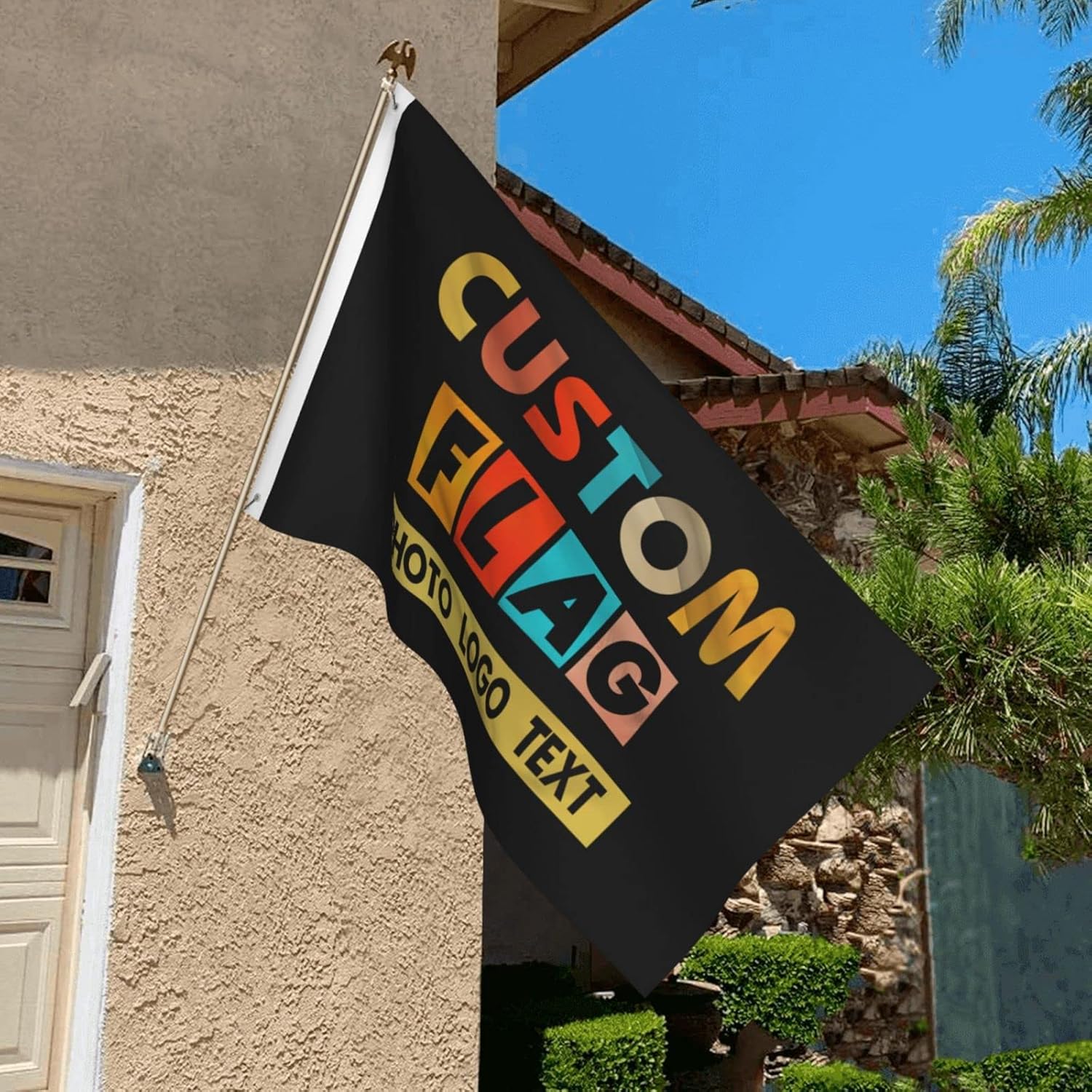 Double Sided Custom Flag Make Your Own Flag with Logo/Picture/Photo/Text Customizable Personalized Gift for Outdoors (3X6 FT Double Side)