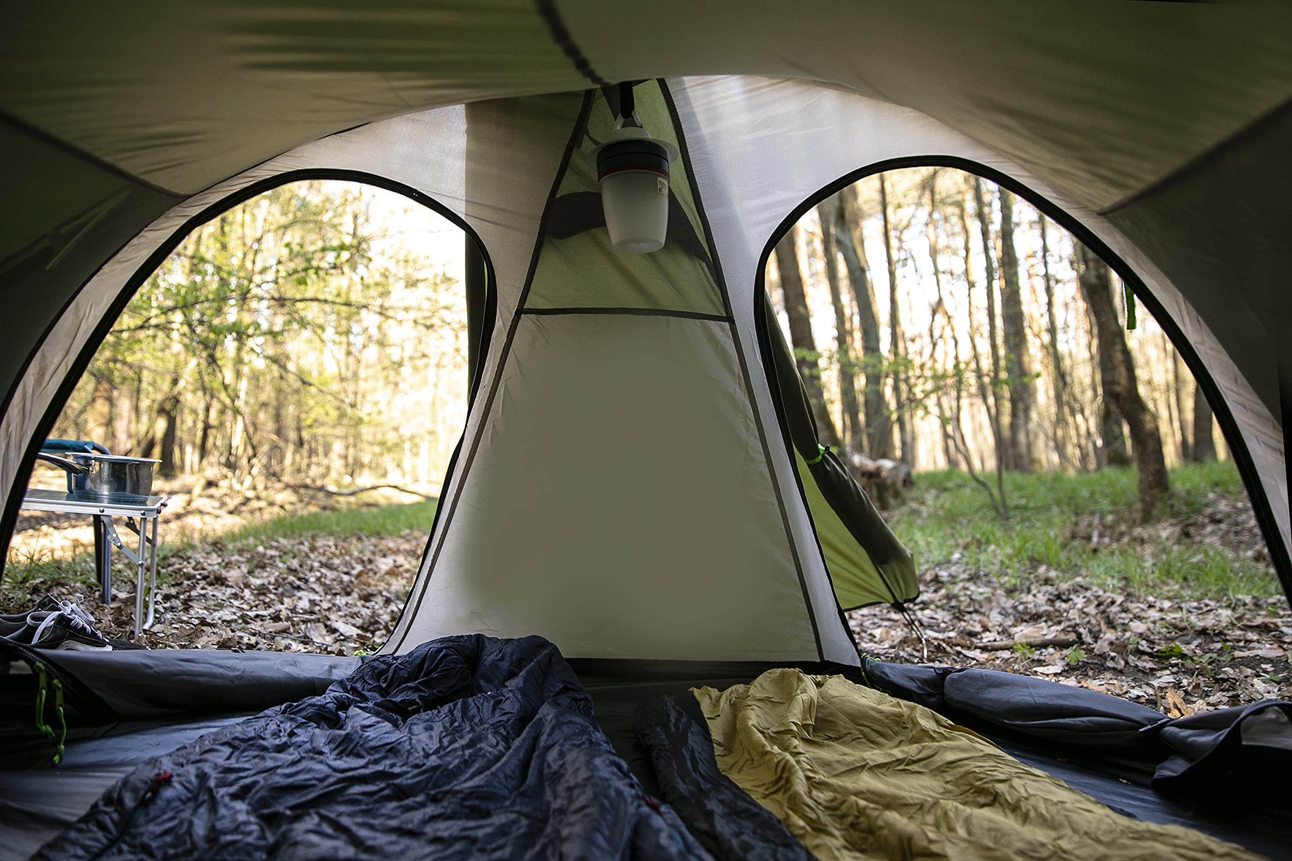 peme Leśny namiot kopułowy, namiot kempingowy dla 2 osób, wodoodporny 4000 mm, lekki namiot rodzinny, na trekking, kemping, wędrówki i festiwale na świeżym powietrzu, z 2 wejściami