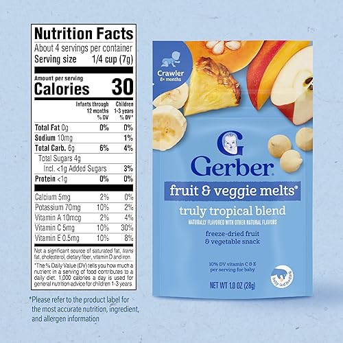 Miniatura 47 de Gerber Graduates mezcla tropical de frutas y vegetales, 1 onza