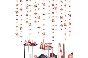 52Ft Rose Gold 14th Birthday Decoration