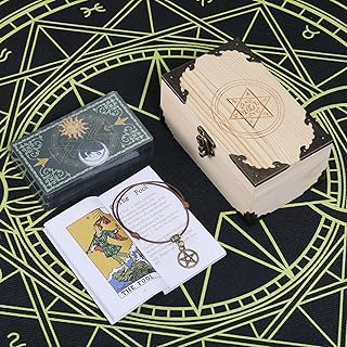 Jayiaine Tarot Cards for Beginners,Oracle Waterproof Cards Deck with Guidebook Prophecy, Fortune Teller Game Set for Family Reunion Expert Reader for Christmas Birthday, Green
