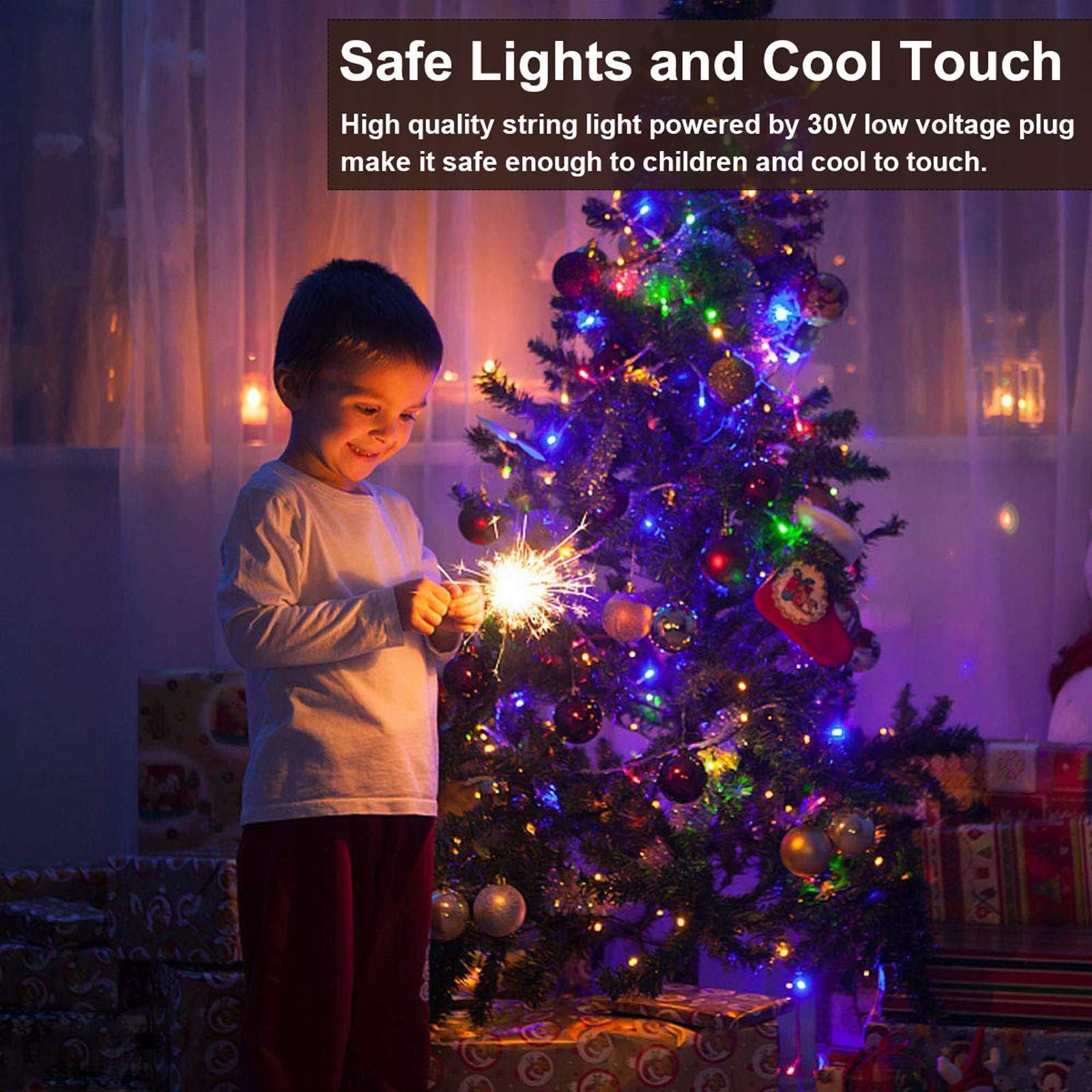 「Light Mellow Moonlight」 Decute 800 LED 272FT Christmas String Lights 8 Modes with Timer