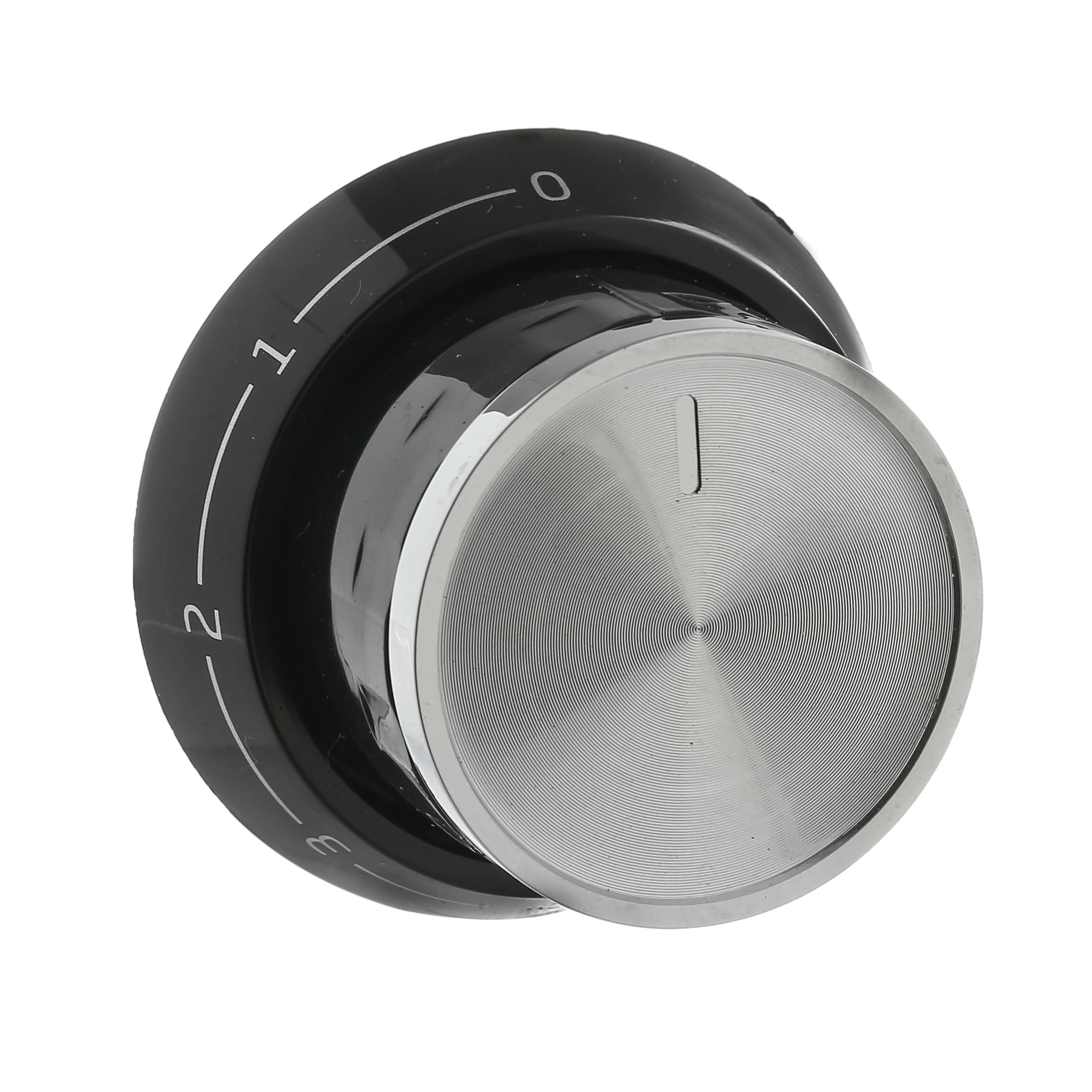 Masterpart Silver/Black Cooker Main Oven Thermostat Control Knob, & Rotary Knob Dial To Fit Beko Xtc611s, Xtc653s Cookers & Ovens 250316570
