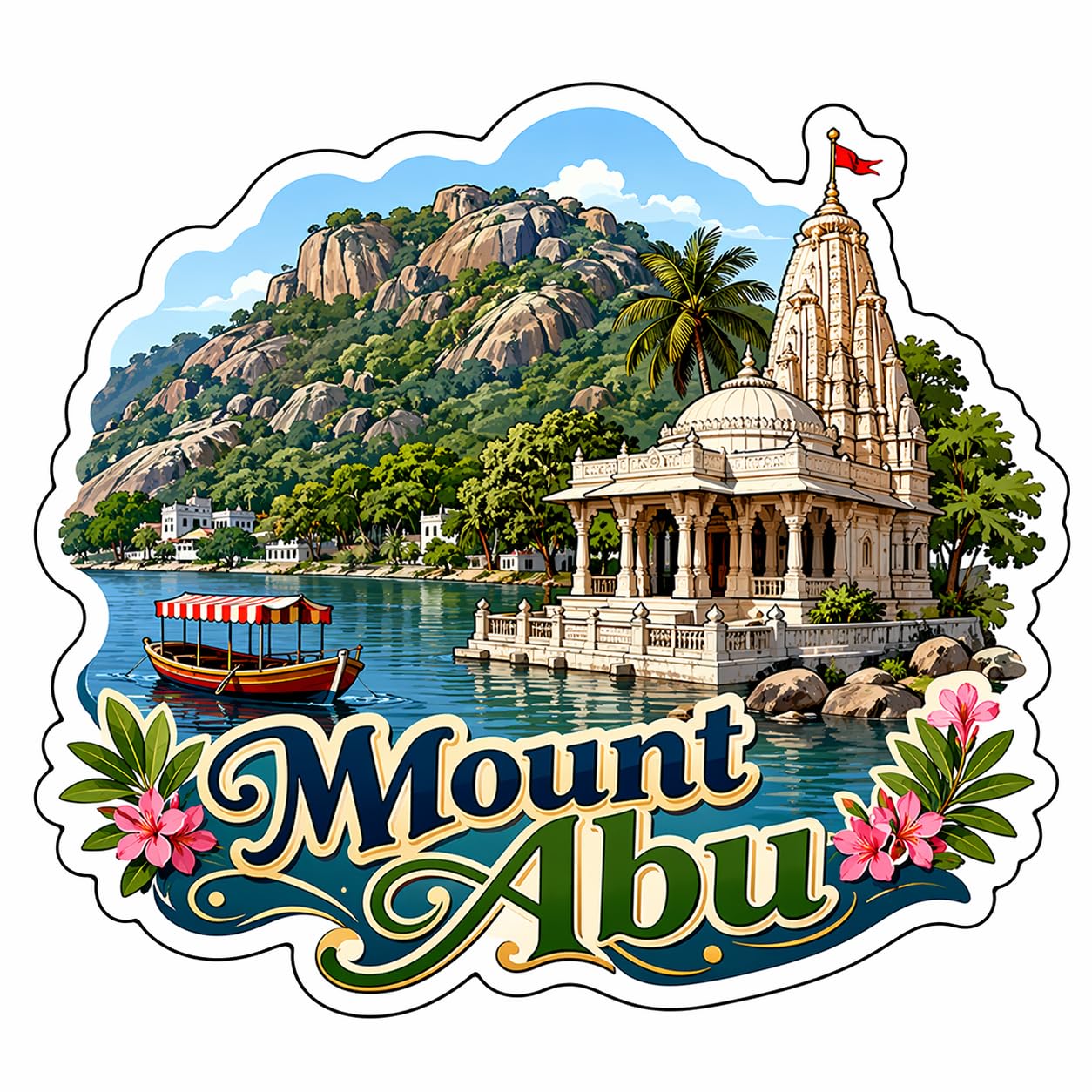 Mount Abu Theme Wooden Fridge Magnet Souvenir | 3x3 in Kitchen Home Decor Gift-image-21