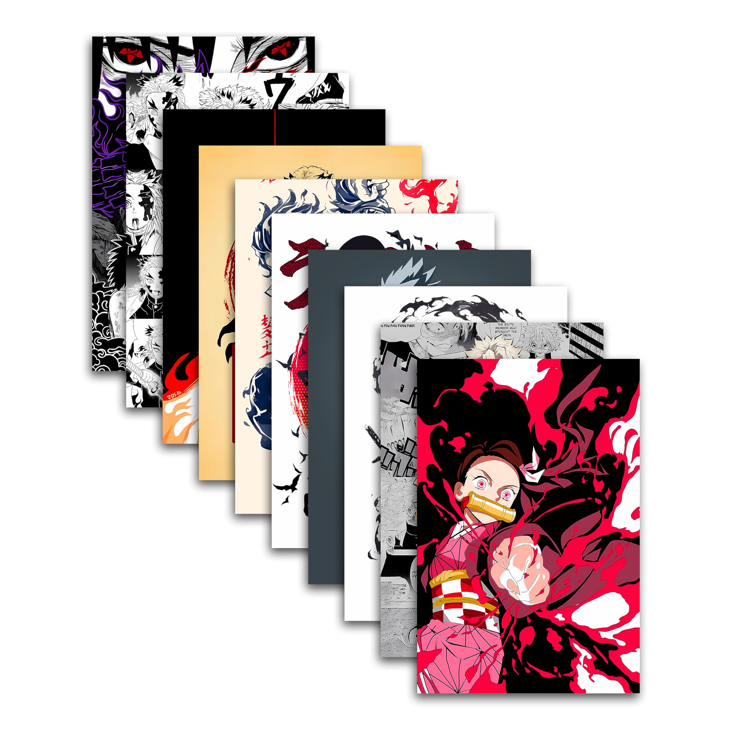 MODERN GALLERY MART Pack of 10 Anime Posters β A4 Size (8.3 x 11.7 inch) | Aesthetic Wall Art Prints for Bedroom, Living Room, Office & Gift (ANIME_5)