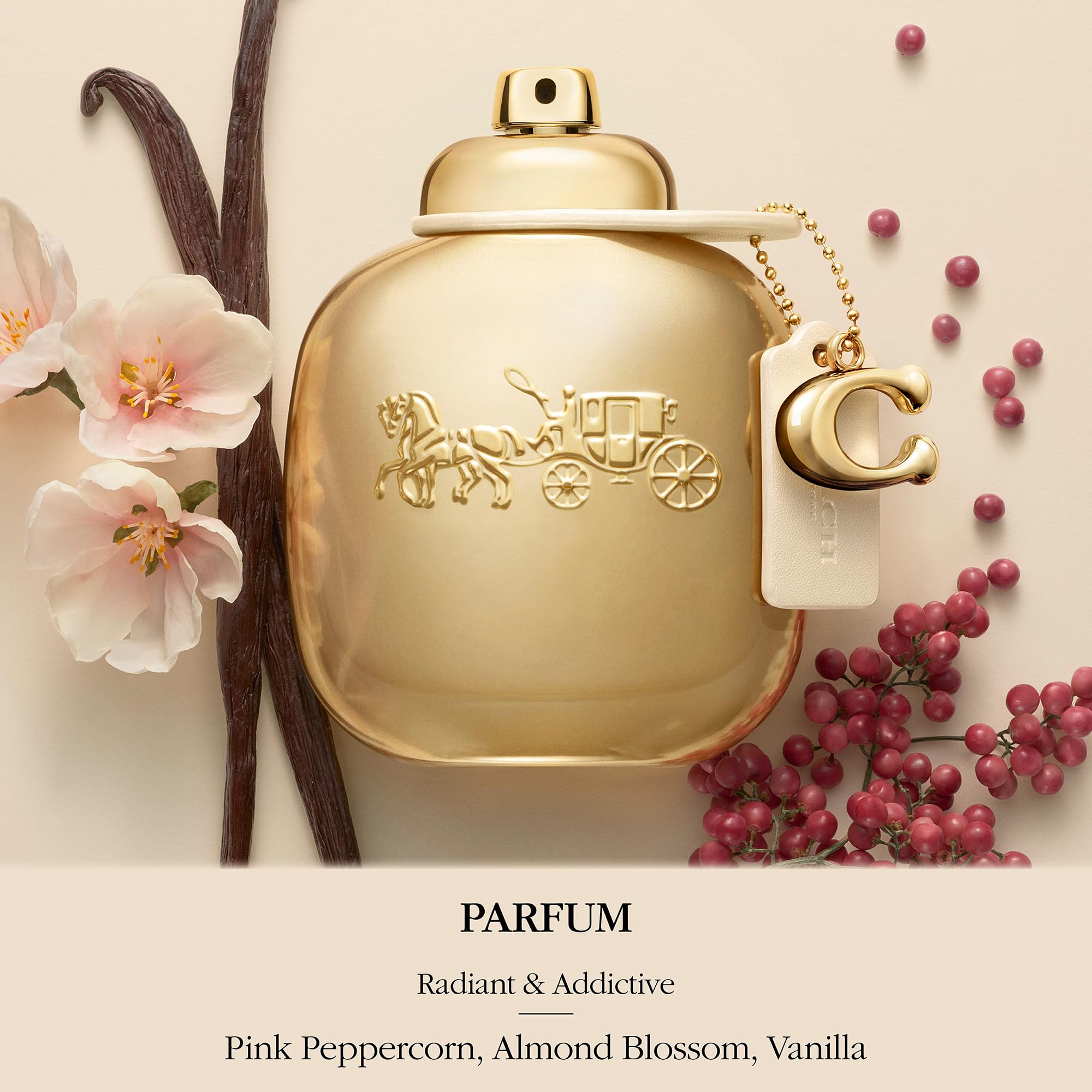 Coach - Gold Parfum - Women's Perfume - Floral & Fruity - With Notes of Rose Water, Pink Peppercorn & Vanilla