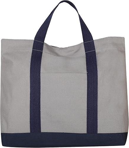 Miniatura 9 de Eco Right Bolsa de lona extragrande para compras y trabajo, bolsa de playa con asas cruzadas ajustables