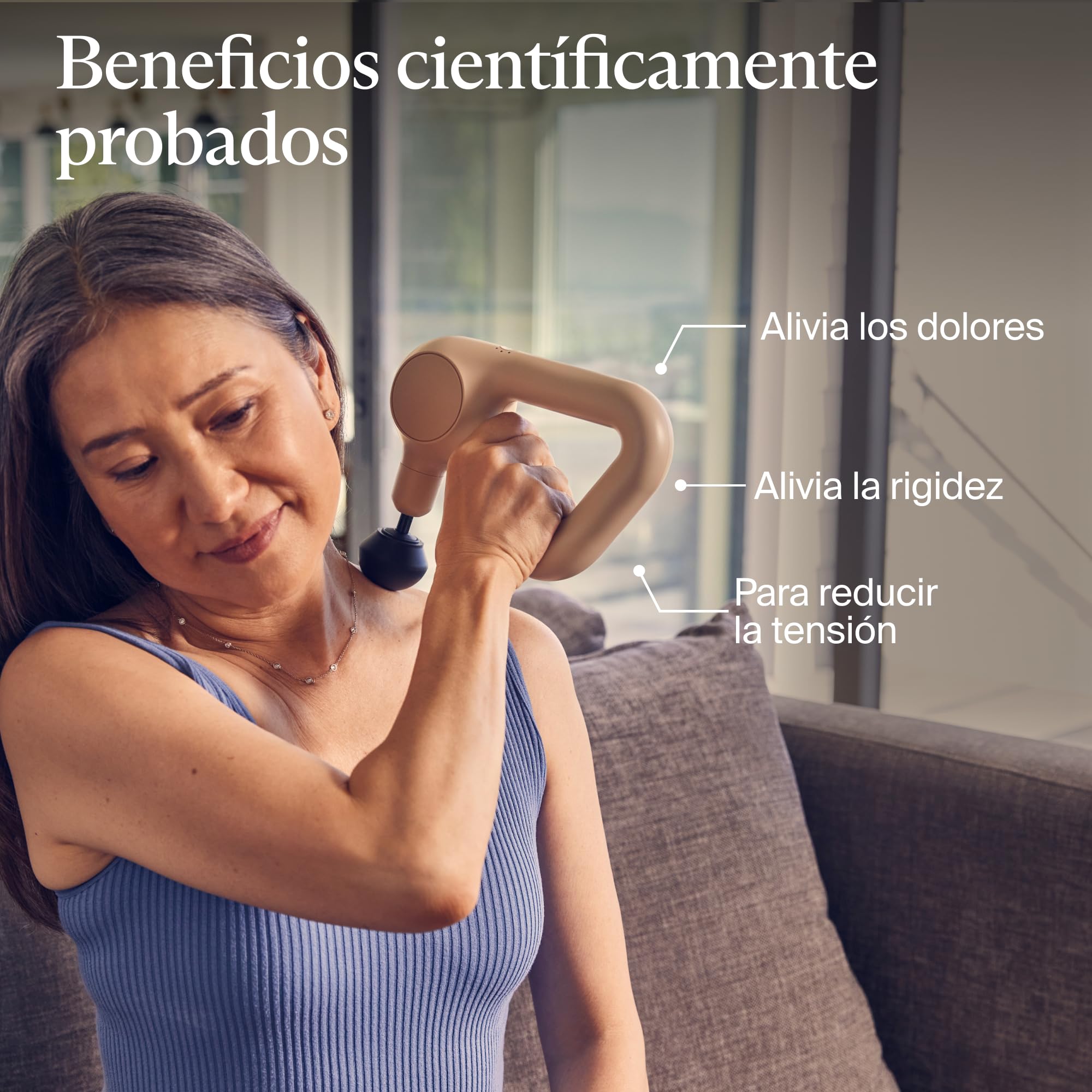 Theragun Relief Alivio Masajeador de Percusión Manual - Fácil de Usar, Cómodo y Ligero para Alivio del Dolor Diario en Cuello, Espalda, Pierna, Hombro y Cuerpo