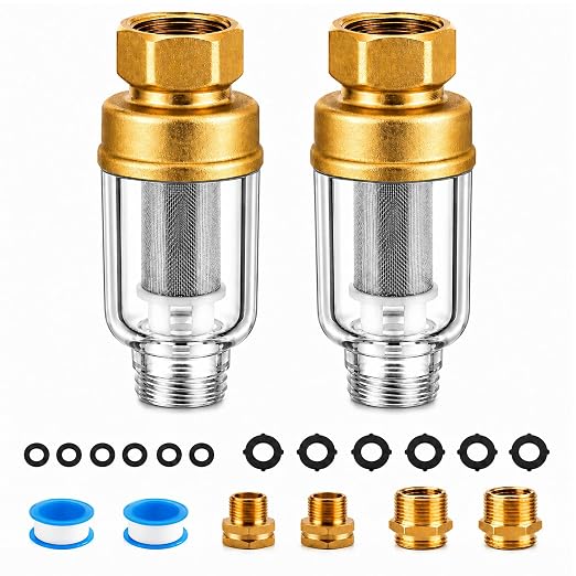 Washing Machine Water Filter 2 Pack, Reusable Sediment Filter Rust,