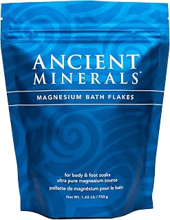 Ancient Minerals Magnesium Bath Flakes - Pure Zechstein Chloride, Resealable 1.65 lb Bag, Outperforms Epsom Salts for Muscle Relief