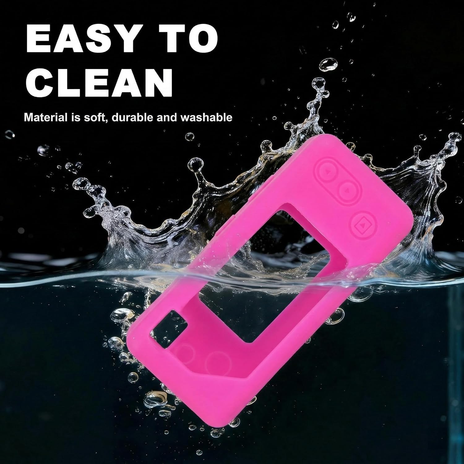 Silicone Case for Kodak CHARMERA Keychain Digital Camera Blind Box, Photo Mini Keychain Camera Sleeve with Precise Cutouts & Scratch Protection - Camera NOT Included (Magenta)