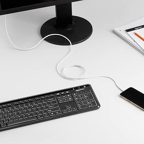 Miniatura 8 de Tienda Basics Cable de carga USB-A a Lightning ABS con certificación Mfi para iPhone de Apple, iPad, 6 pies, blanco, paquete de 2