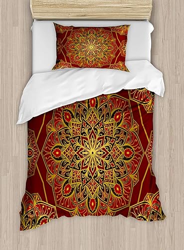 Miniatura 520 de Ambesonne Juego de funda de edredón de brújula, ilustración de mapa del mundo, marinero marítimo, equipo de vida monocromático, juego de ropa