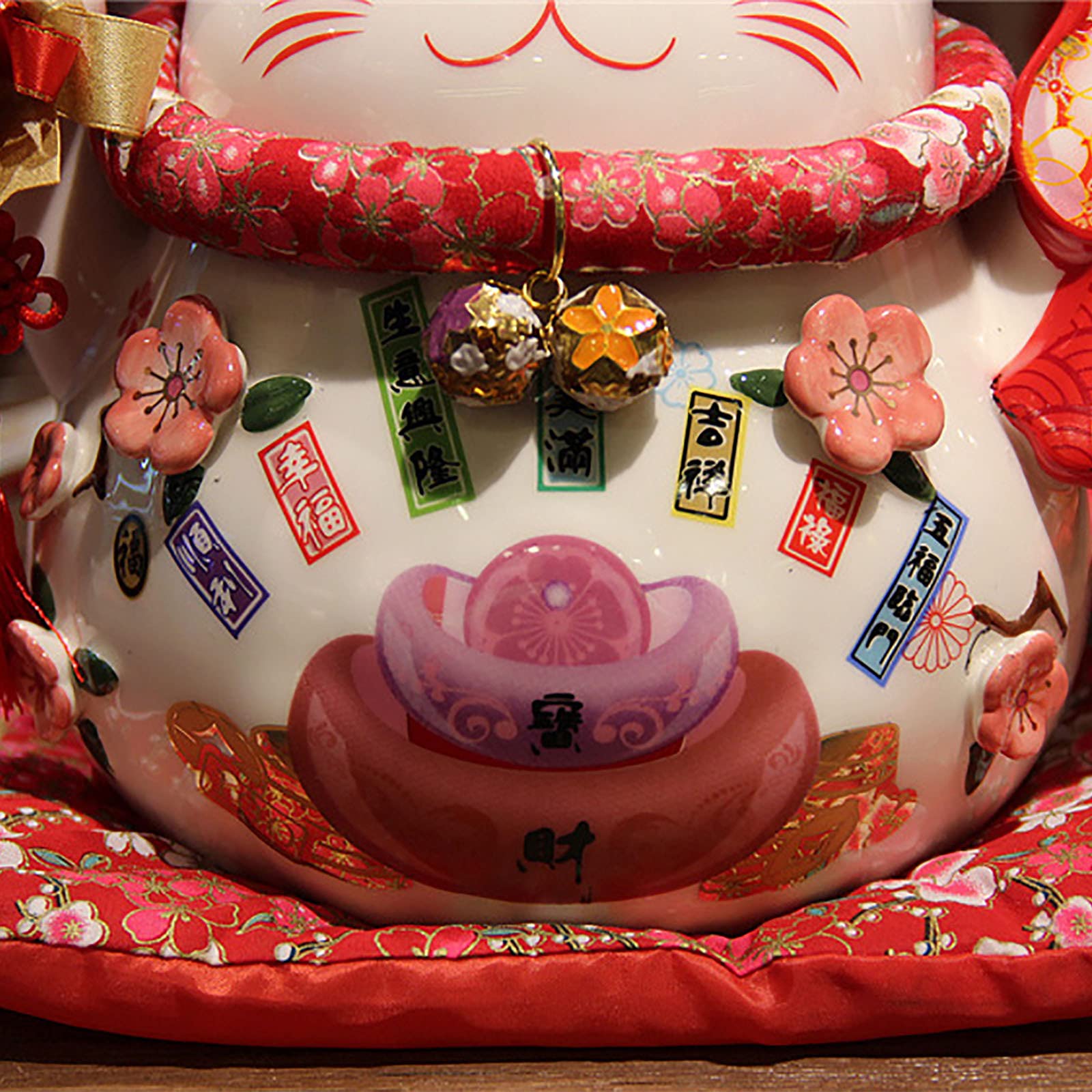 8"Japanische Katze Spardose aus Keramik Lucky Cat Coin Bank Feng Shui Luck And Fortune Sammelfiguren für 2022 New Year Ornament Winkekatze Glückskatze Glücksbringer Winkende Katze aus Porzellan