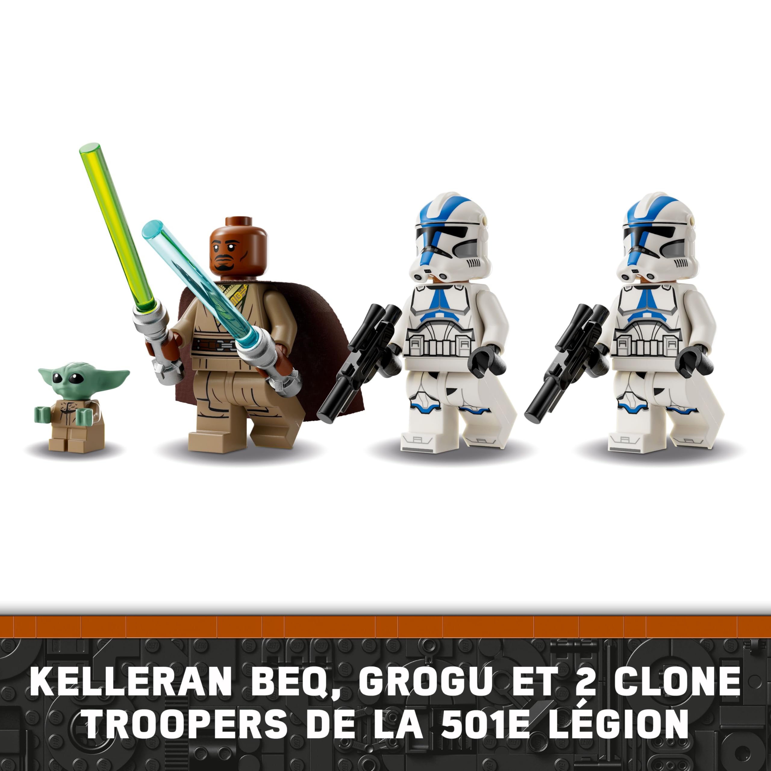 LEGO Star Wars : The Mandalorian L’évasion en Speeder BARC Set de Construction pour Enfants - Moto avec Side-Car à Construire, Inclut Kelleran Beq et Grogu, Un Cadeau pour Les Enfants dès 8 Ans 75378