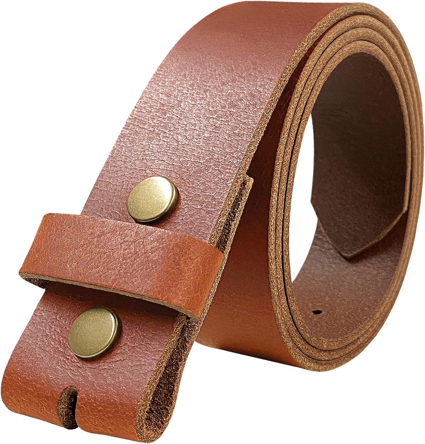 One Piece Full Grain Buffalo/Oil Tanned Leather Belt Strap or Belt, 1-1/2" (38mm) & 1-3/8"(35mm) Wide image 5
