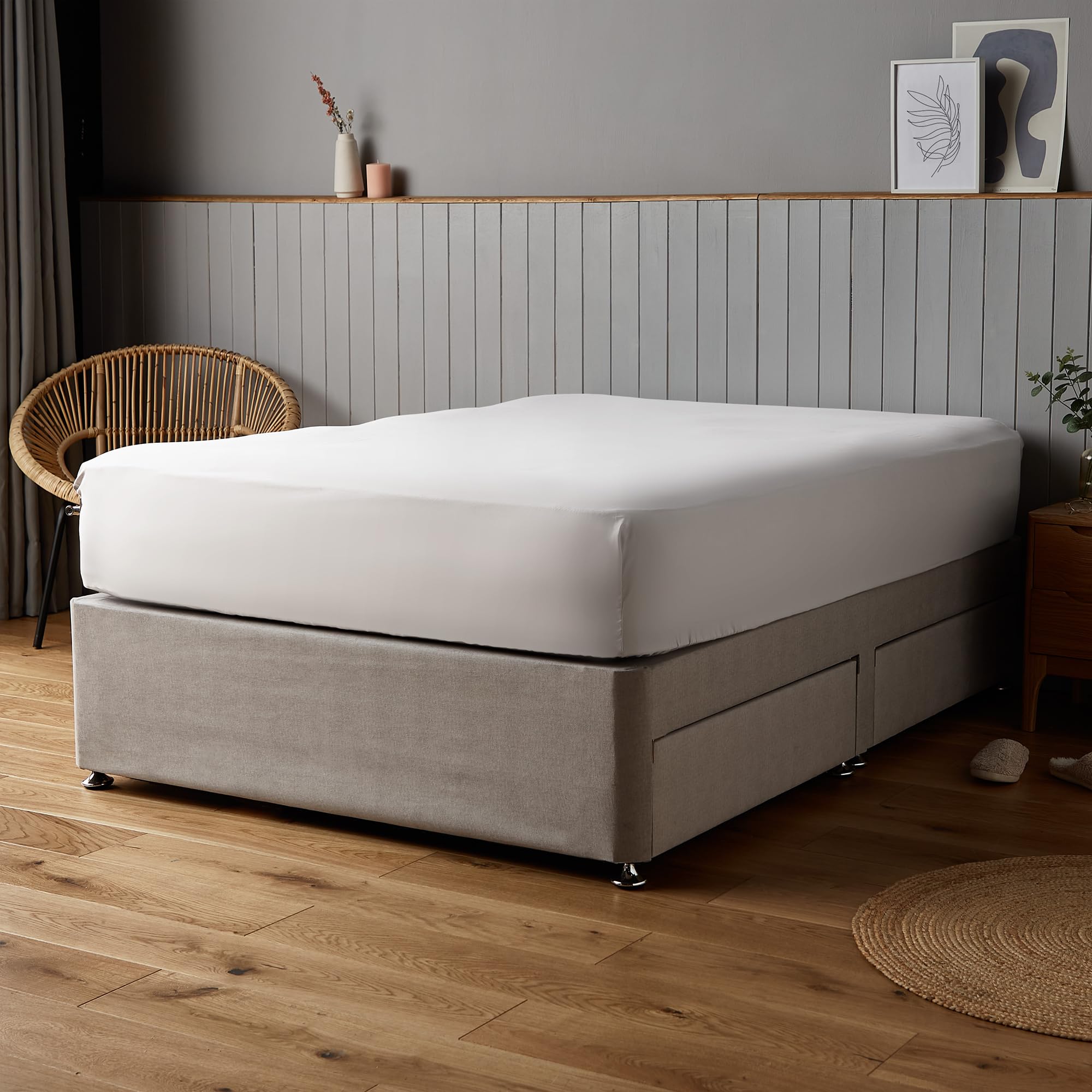 Silentnight Supersoft Fitted Sheet, White, King, 2 Pack โ image 1