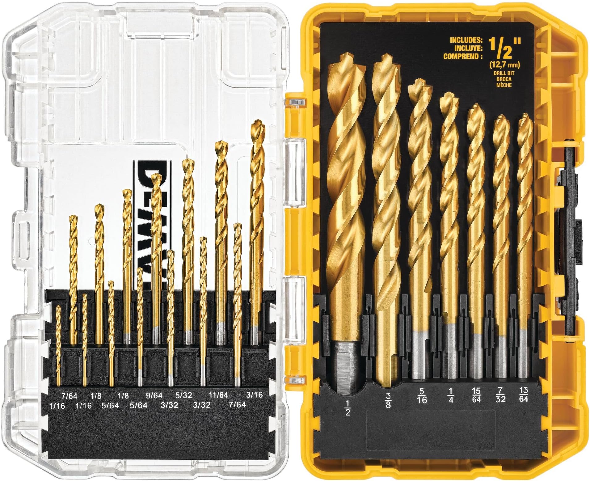 DEWALT DW1361 Titanium Pilot Point Drill Bit Set, 21-Piece [並行輸入品]