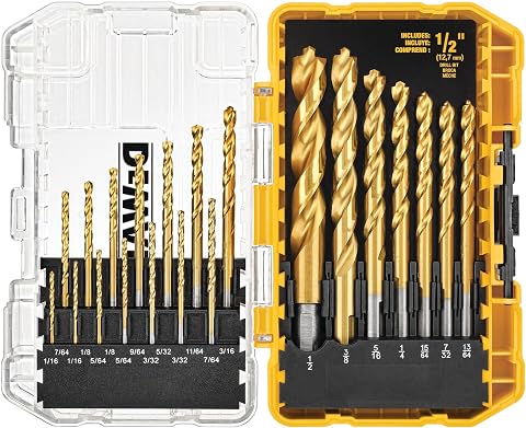 DEWALT Drill Bit Set, 21 Pc. Titanium Nitride Coated Pilo...